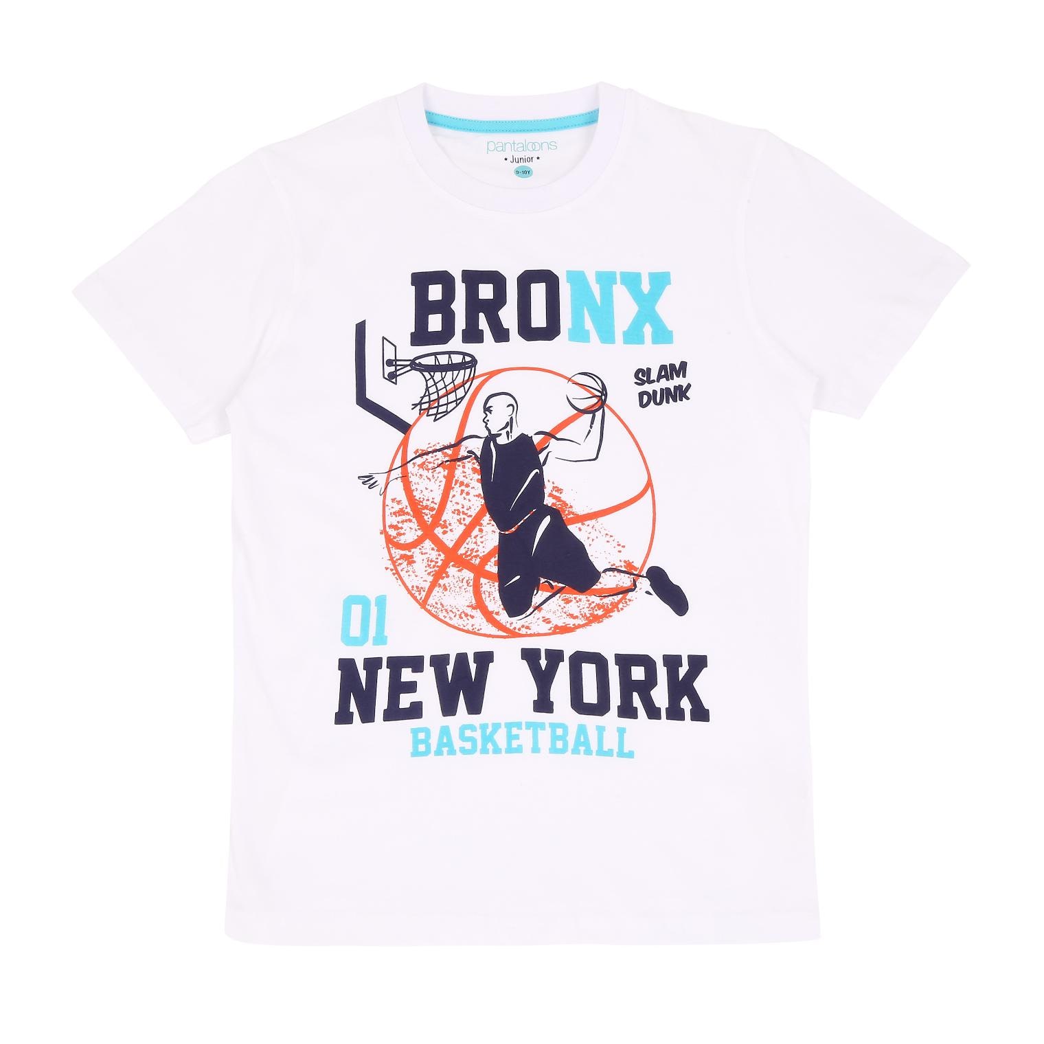 

Pantaloons Junior Boy Cotton Printed T-shirt - White