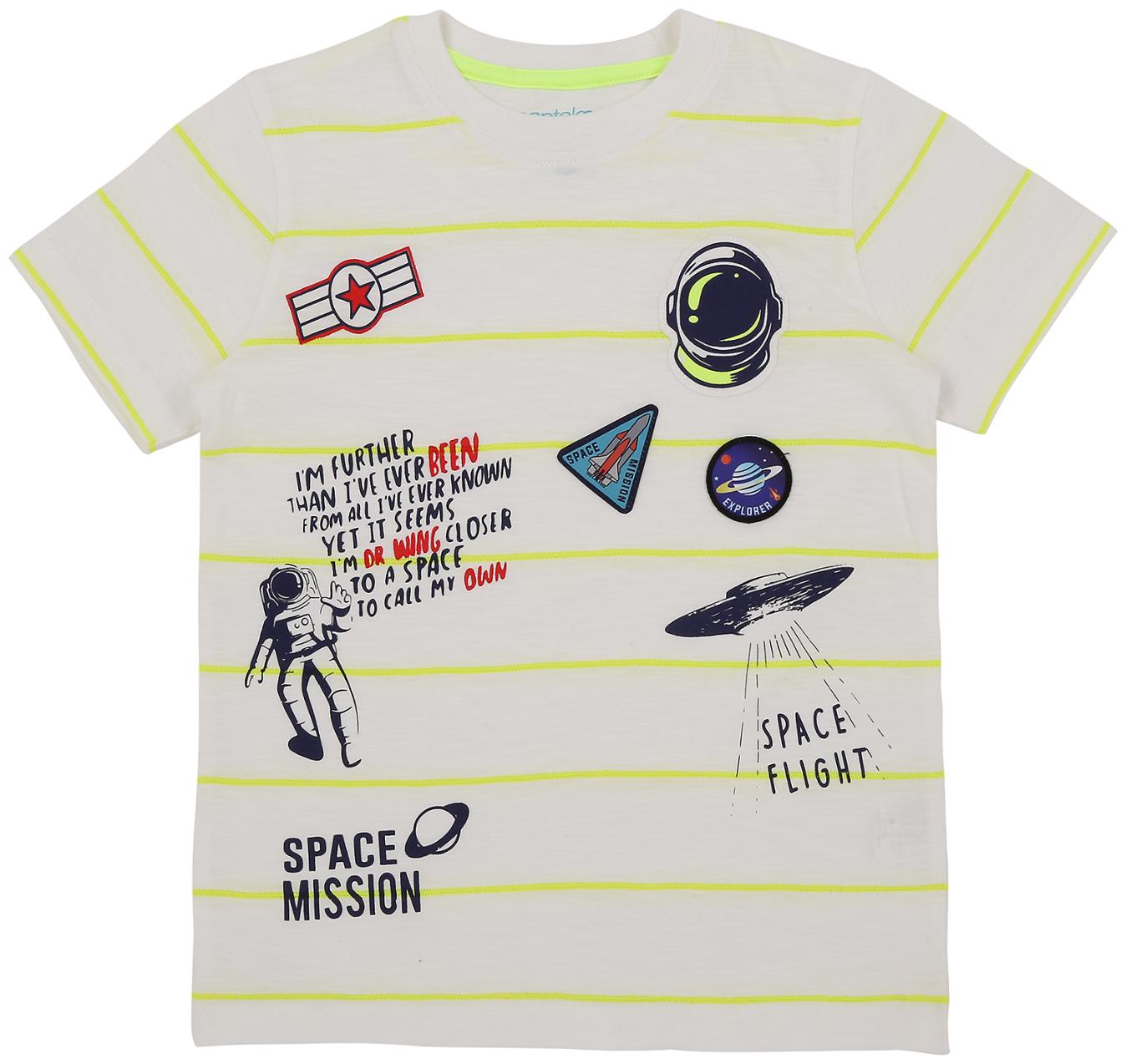 

Pantaloons Junior Boy Cotton Printed T-shirt - White