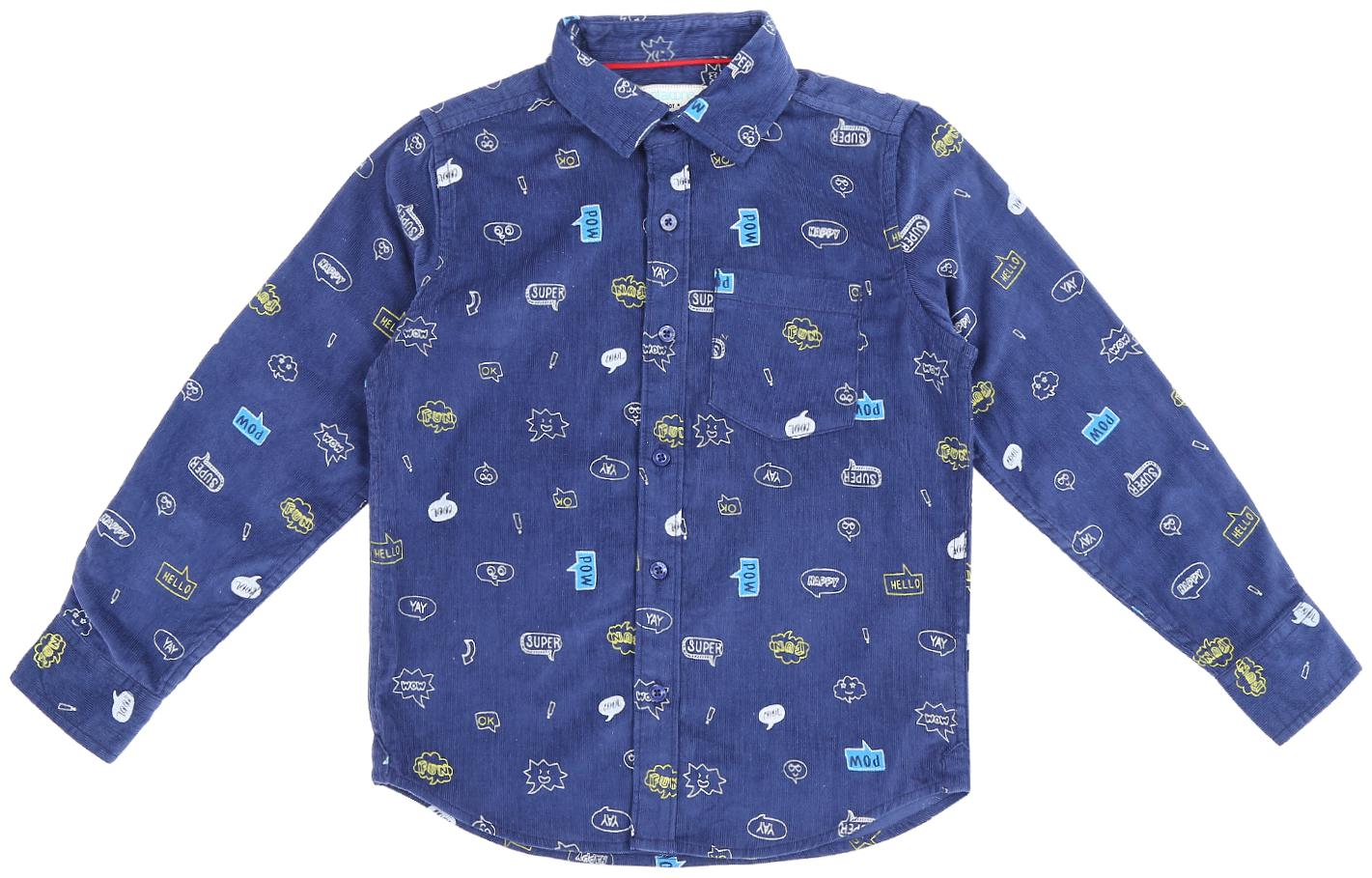 

Pantaloons Junior Boy Cotton Printed Shirt Blue