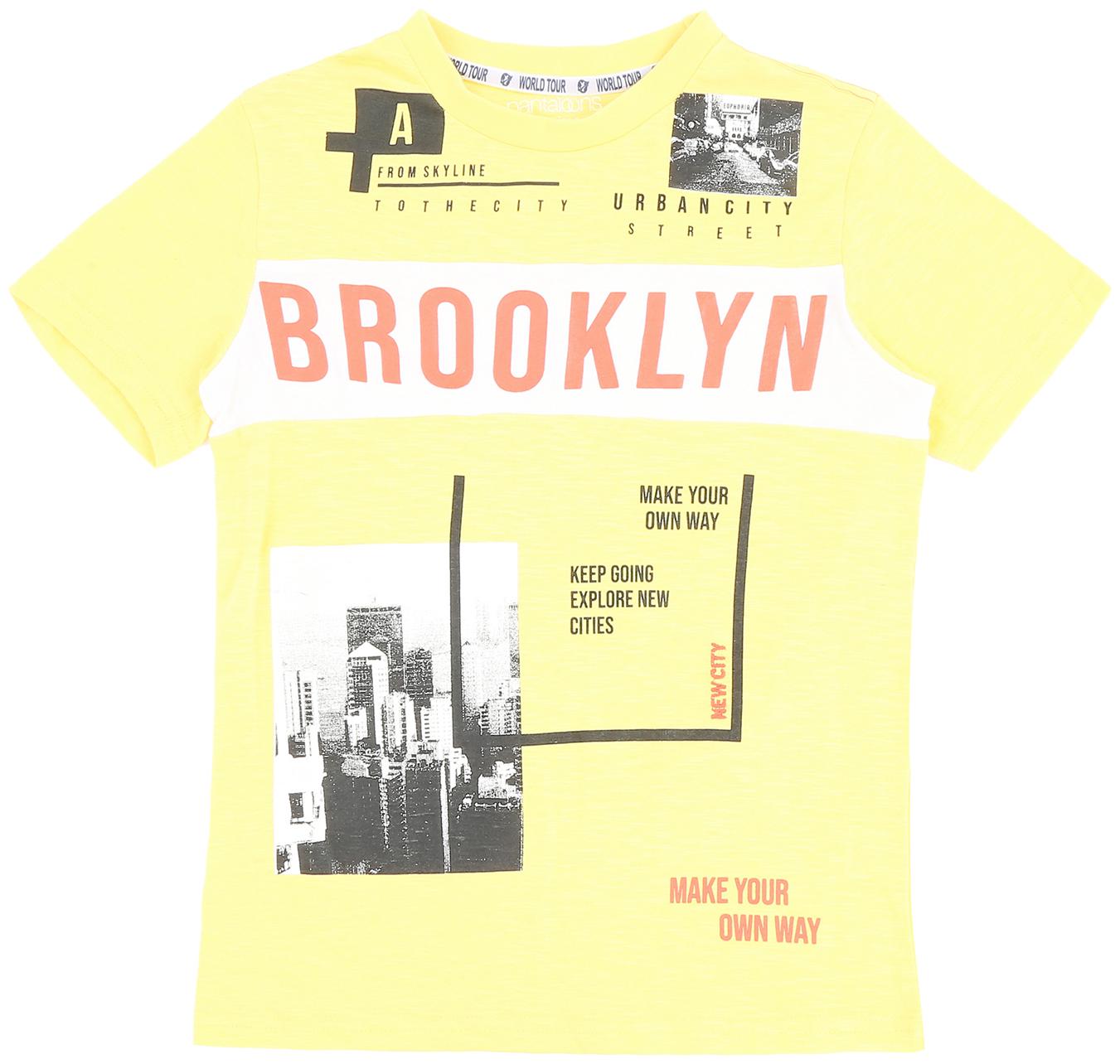 

Pantaloons Junior Boy Cotton Printed T-shirt - Yellow