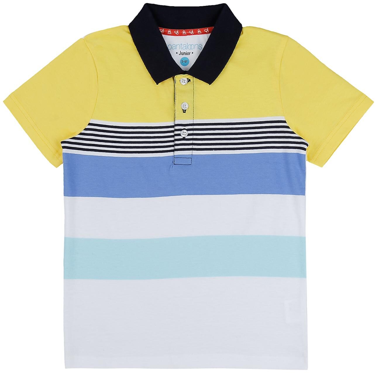 

Pantaloons Junior Boy Cotton Striped T-shirt - White