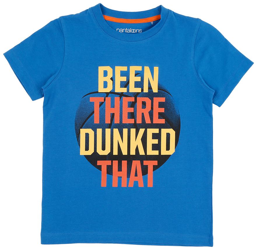 

Pantaloons Junior Boy Cotton Printed T-shirt - Blue
