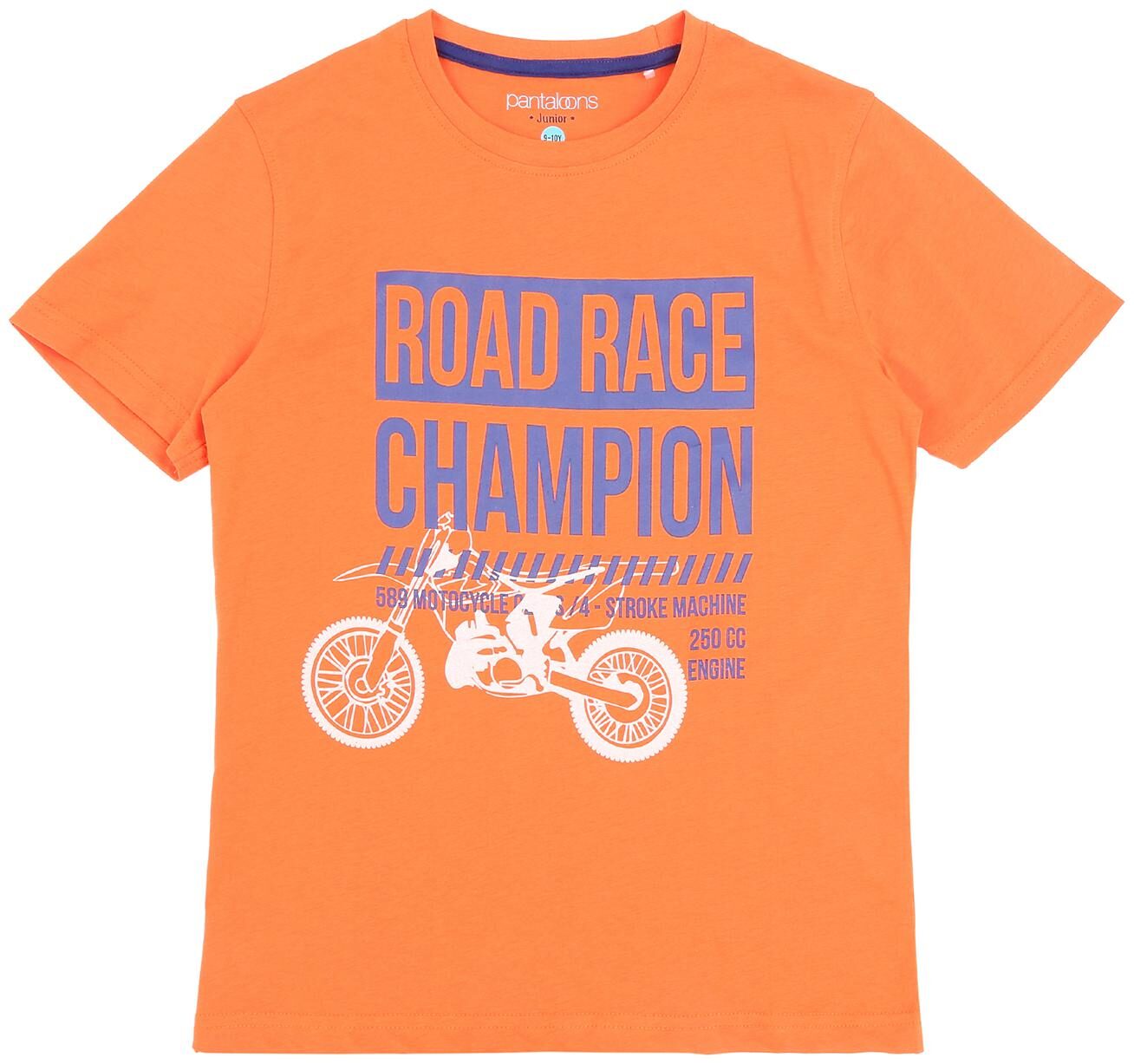 

Pantaloons Junior Boy Cotton Printed T-shirt - Orange