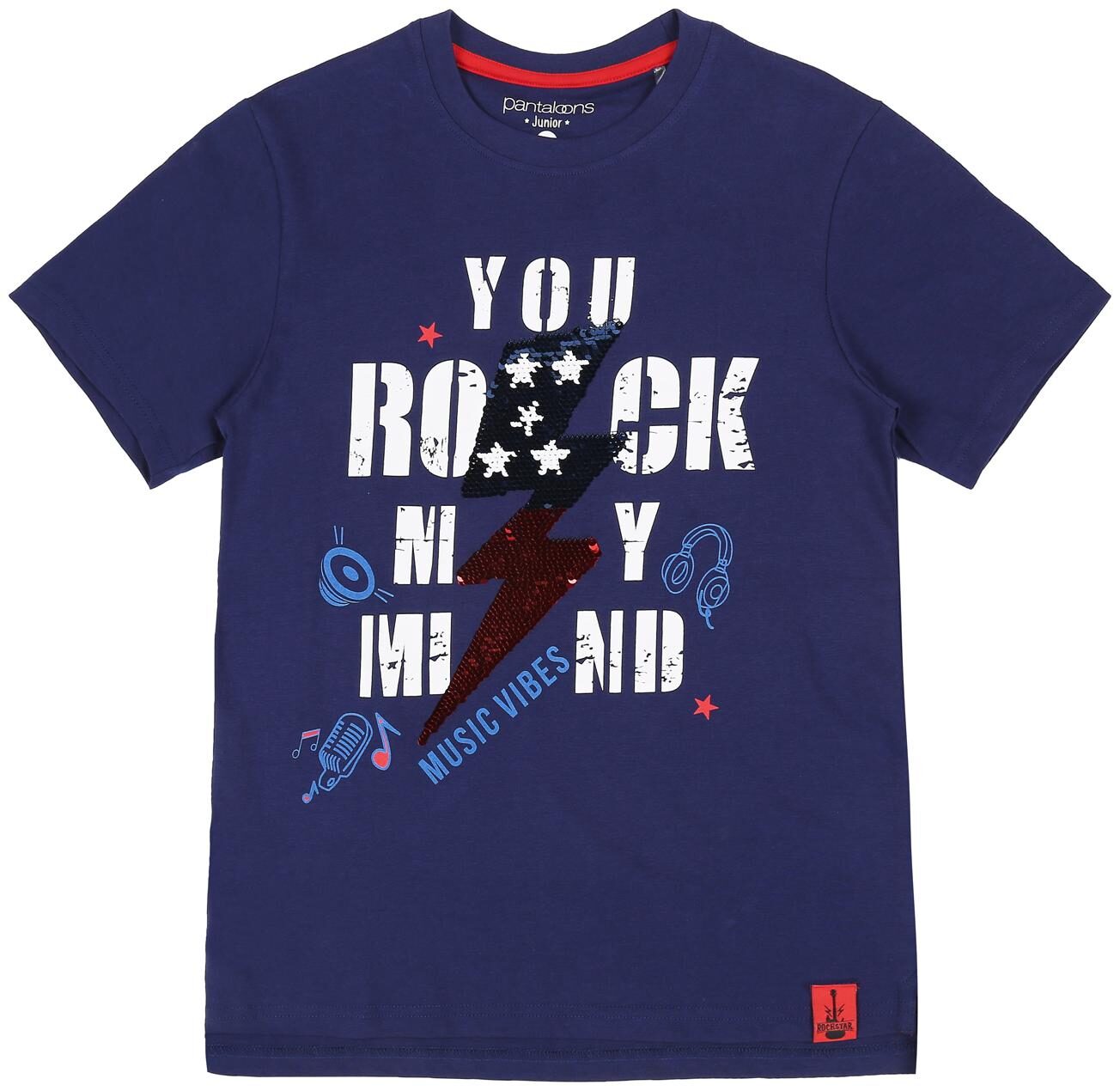 

Pantaloons Junior Boy Cotton Printed T-shirt - Blue