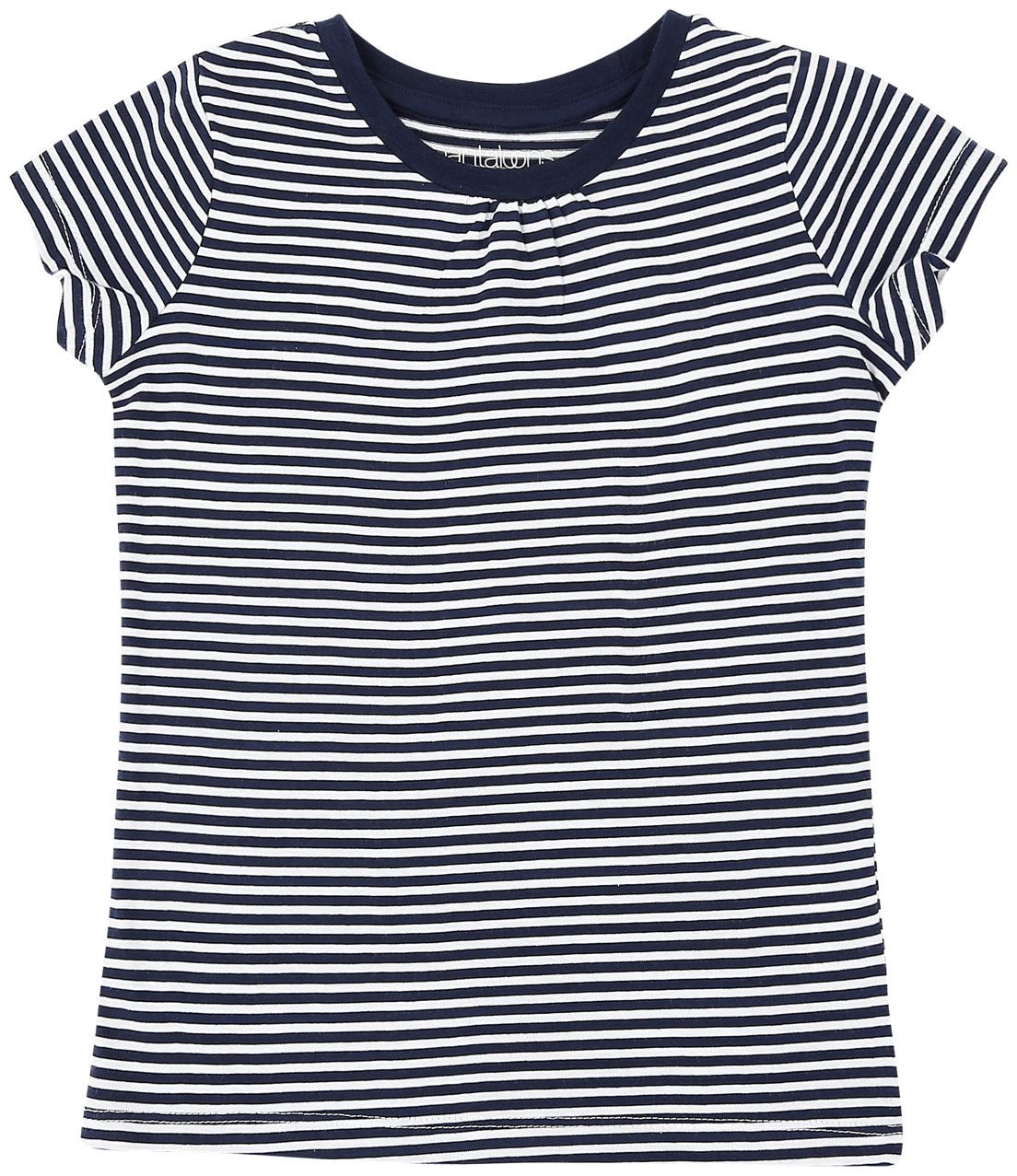 

Pantaloons Junior Girl Cotton Striped T shirt - Blue