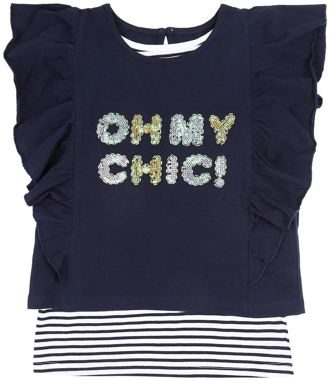 

Pantaloons Junior Girl Cotton Printed T shirt - Blue