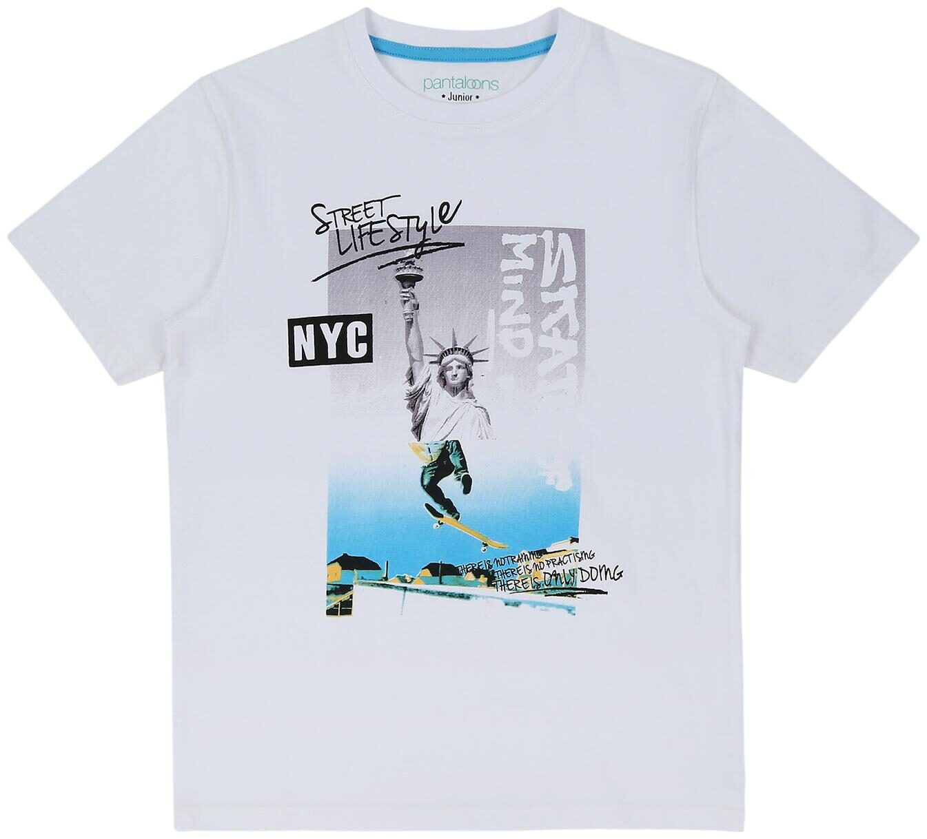 

Pantaloons Junior Boy Cotton Printed T-shirt - White