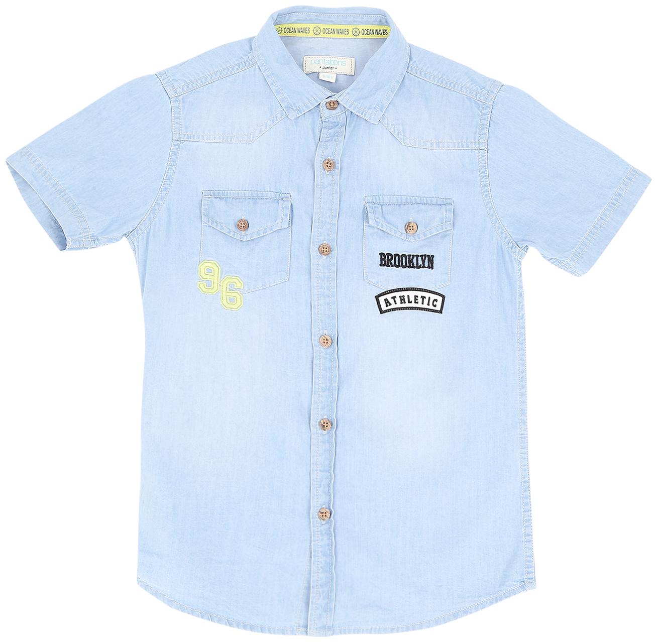 

Pantaloons Junior Boy Cotton Solid Shirt Blue