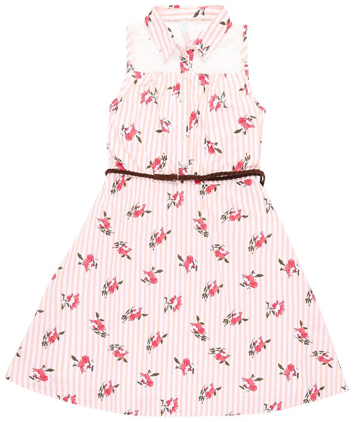 

Pantaloons Junior Pink Cotton Sleeveless Knee Length Collar Frock ( Pack of 1 )