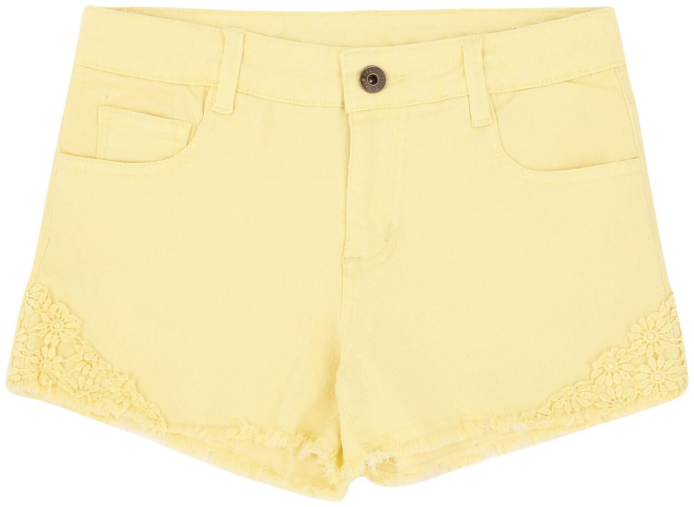 

Pantaloons Junior Girl Cotton Solid Regular shorts - Yellow