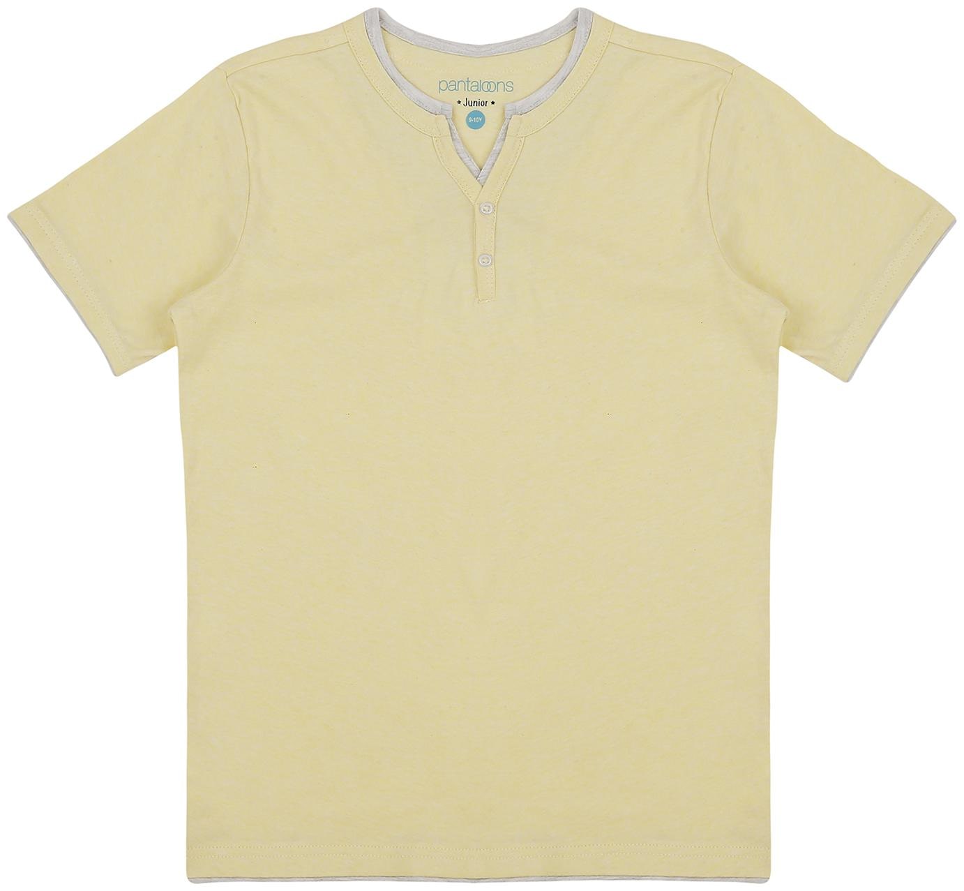 

Pantaloons Junior Boy Cotton Solid T-shirt - Yellow