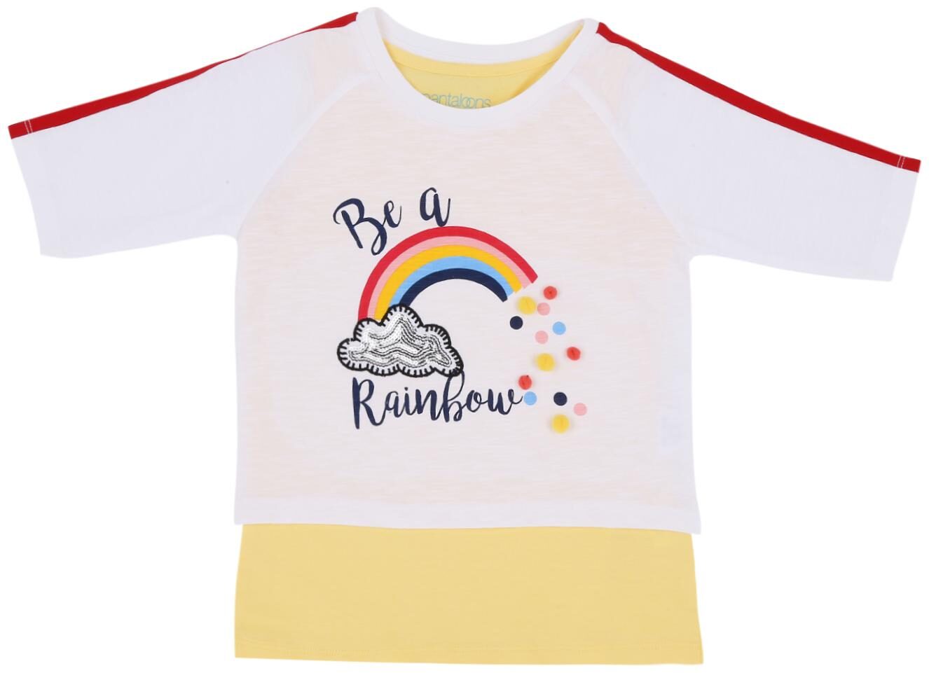 

Pantaloons Junior Girl Cotton Printed T shirt - White