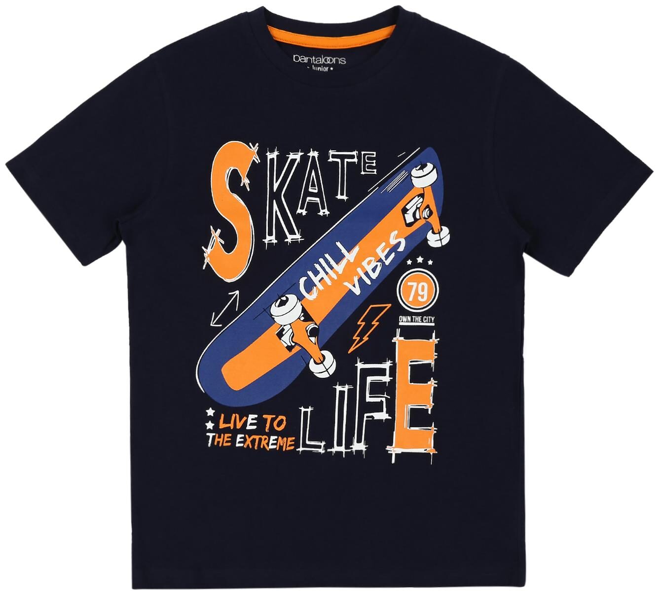 

Pantaloons Junior Boy Cotton Printed T-shirt - Blue