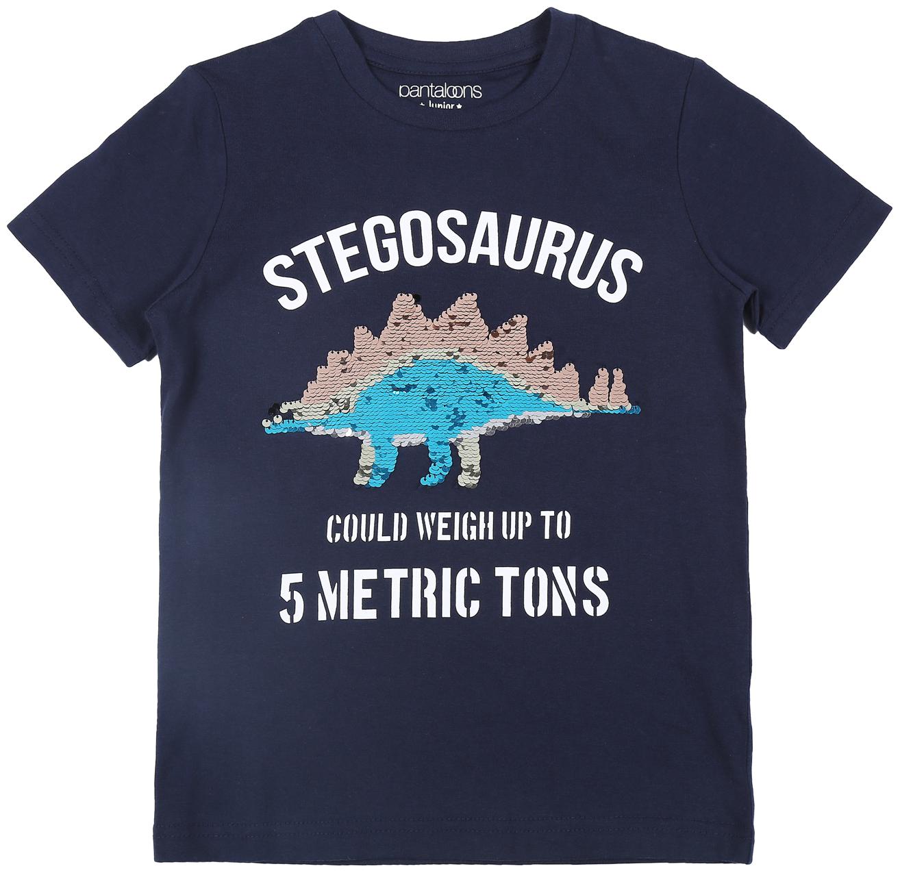 

Pantaloons Junior Boy Cotton Printed T-shirt - Blue
