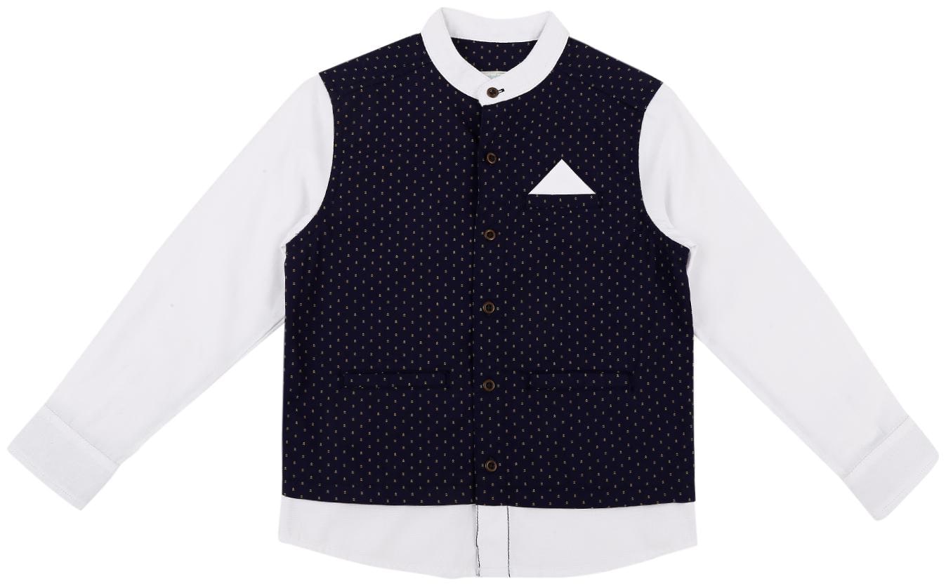 

Pantaloons Junior Boy Cotton Printed Shirt Blue