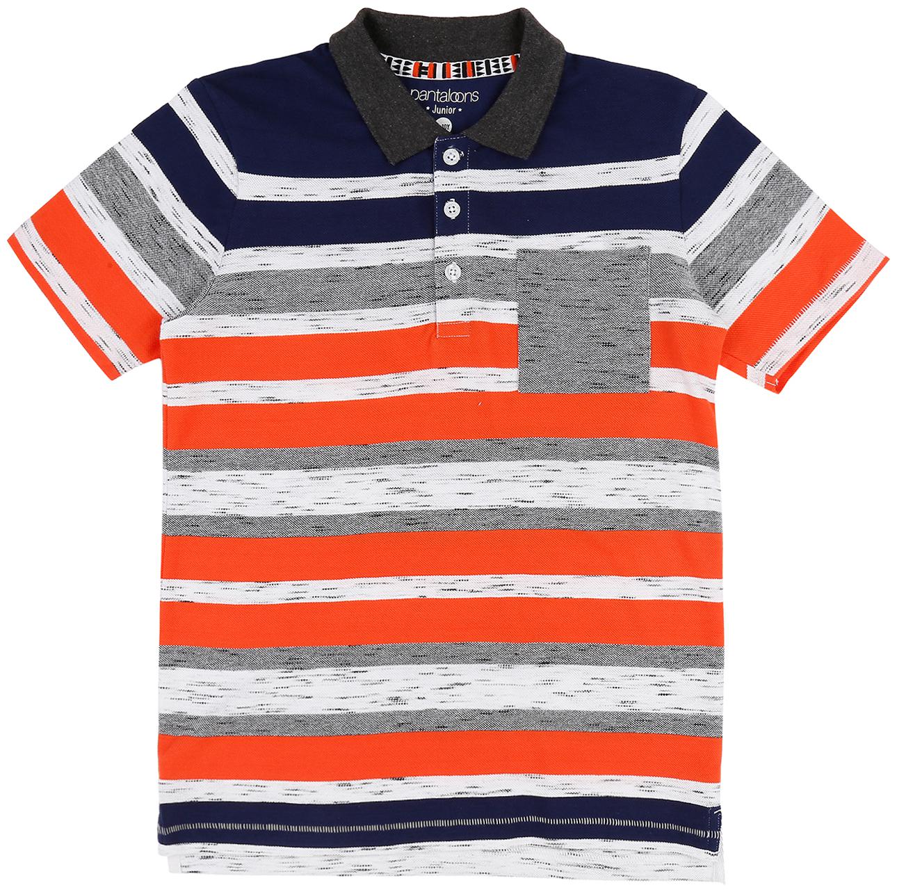 

Pantaloons Junior Boy Cotton Striped T-shirt - Multi