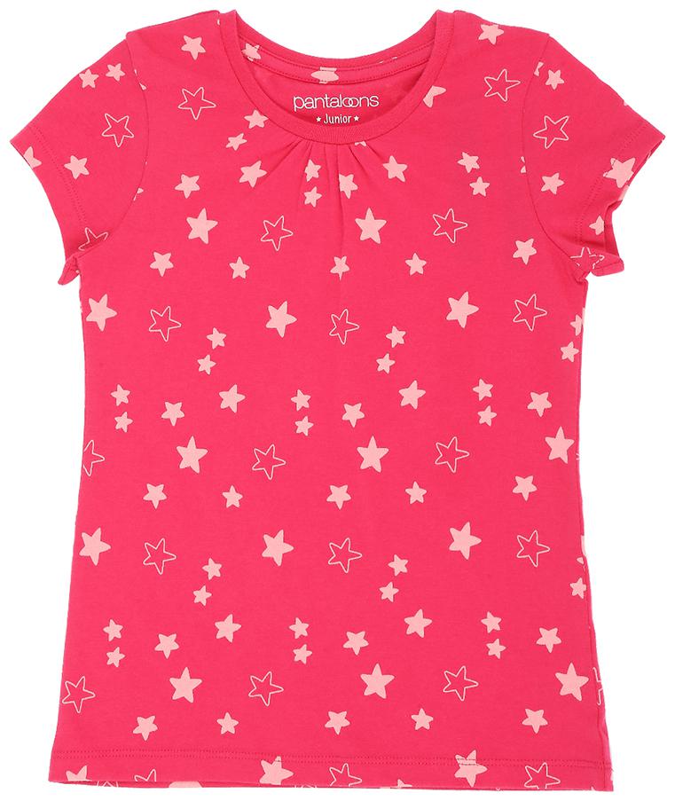 

Pantaloons Junior Girl Cotton Printed T shirt - Purple