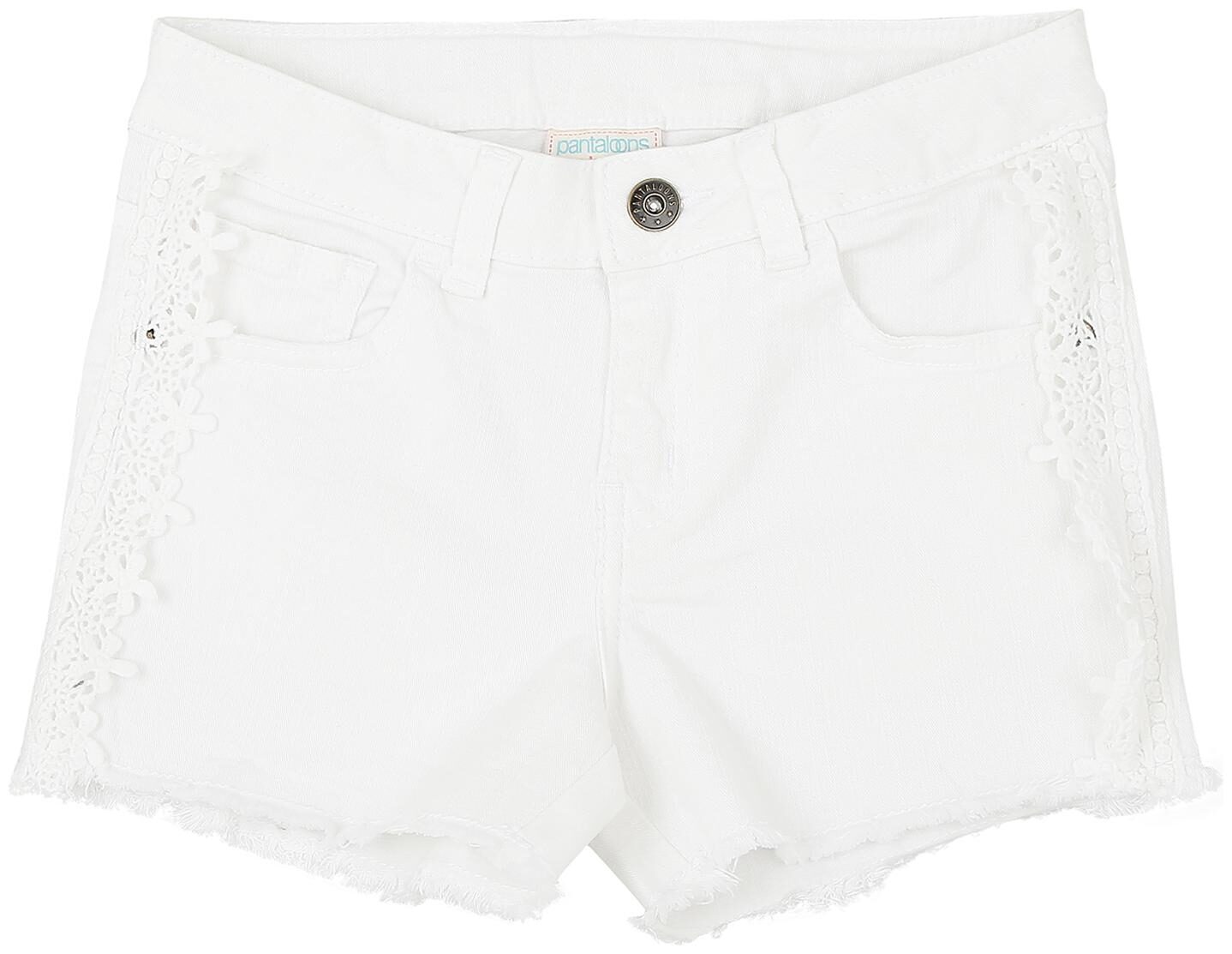 

Pantaloons Junior Girl Cotton Solid Regular shorts - White