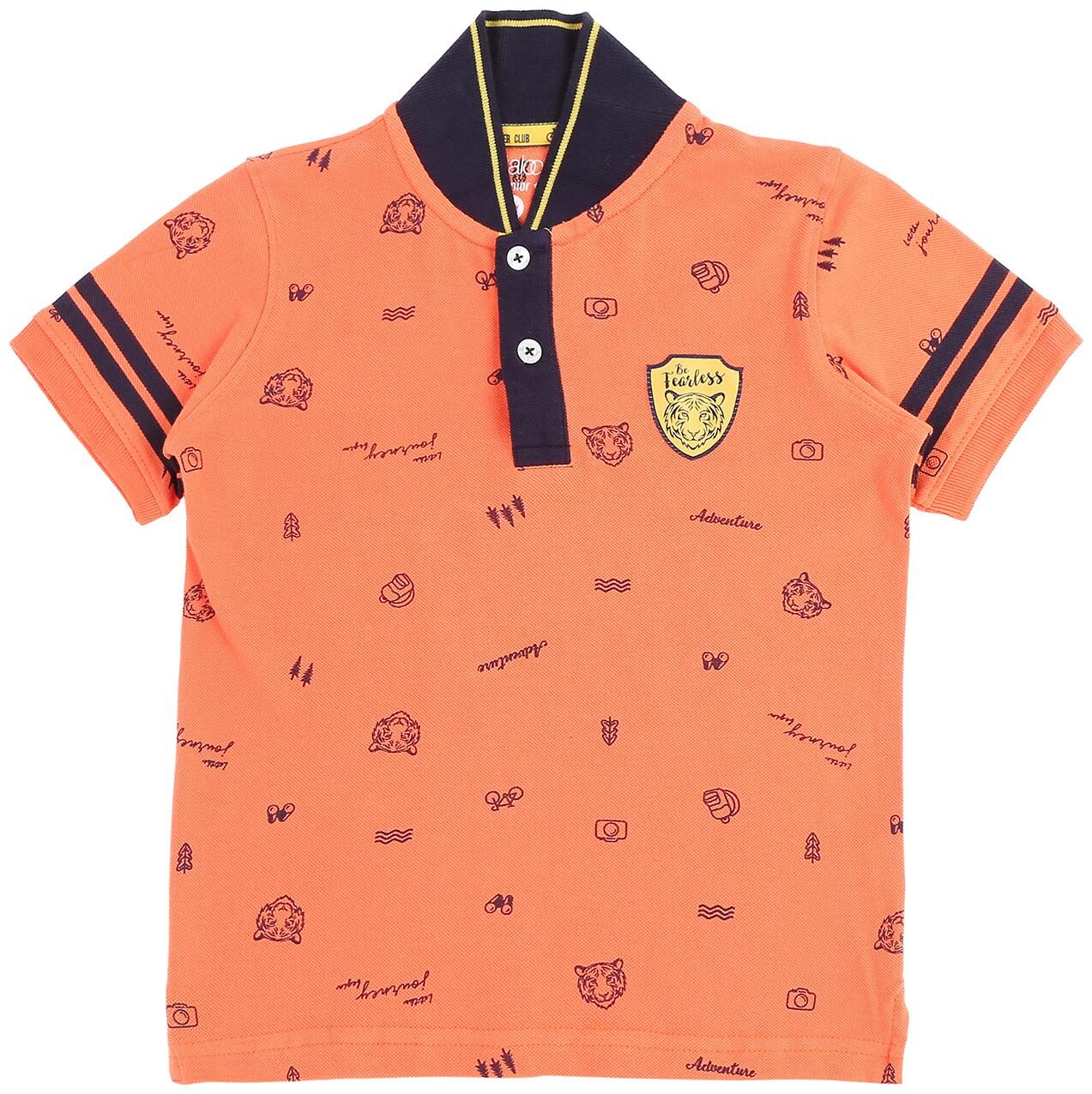

Pantaloons Junior Boy Cotton Printed T-shirt - Orange