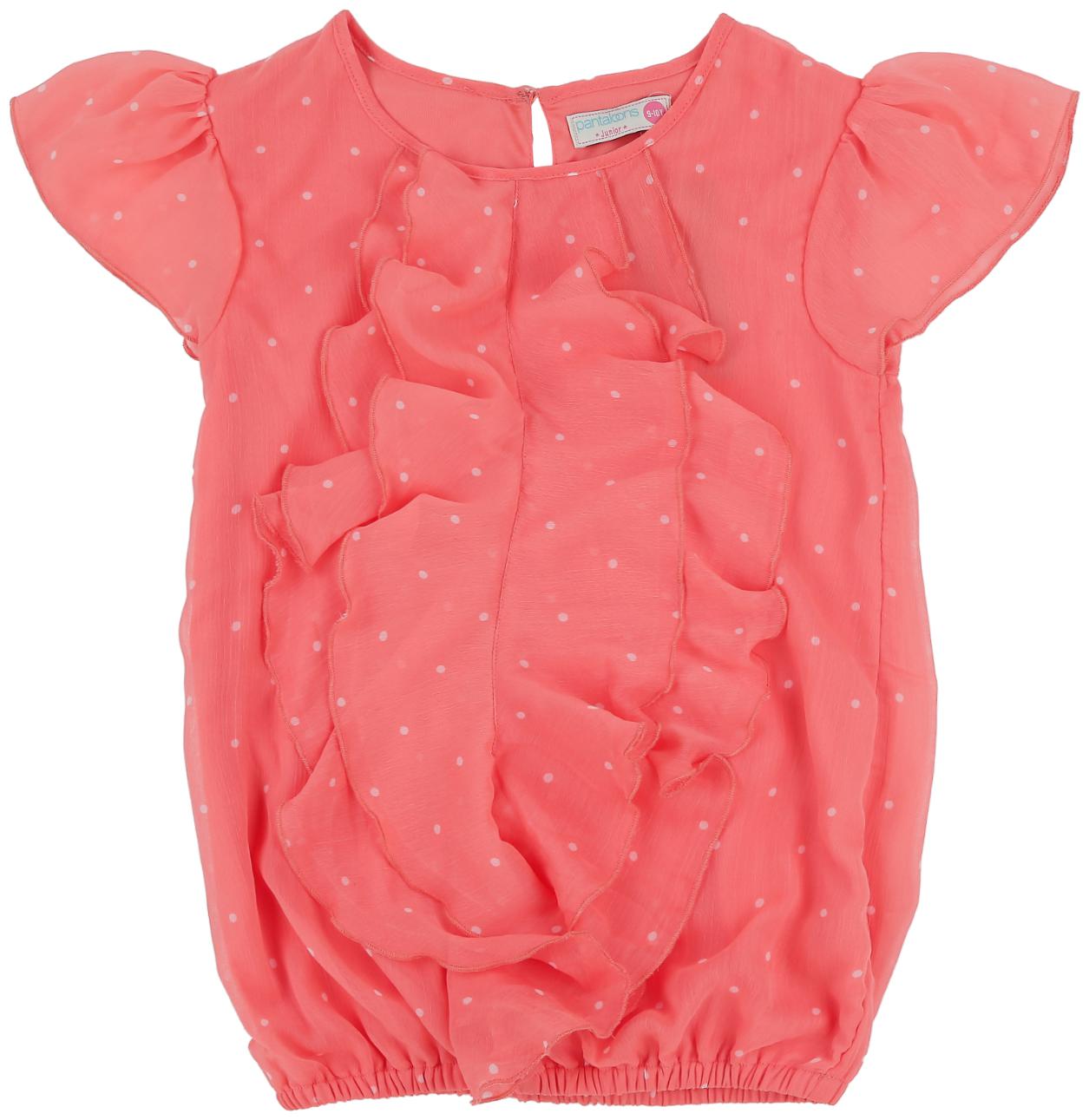 

Pantaloons Junior Girl Polyester Polka dots Top - Pink