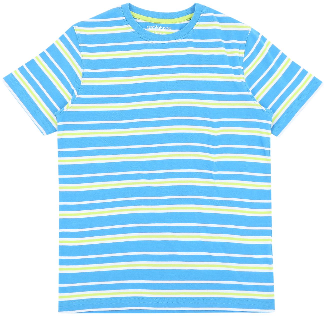

Pantaloons Junior Boy Cotton Striped T-shirt - Blue