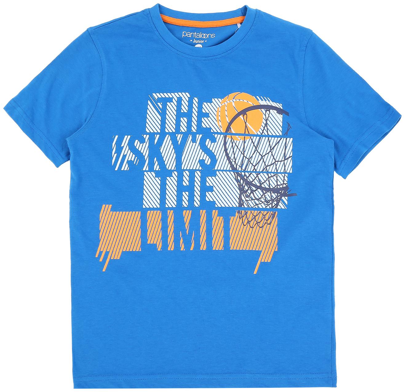 

Pantaloons Junior Boy Cotton Printed T-shirt - Blue