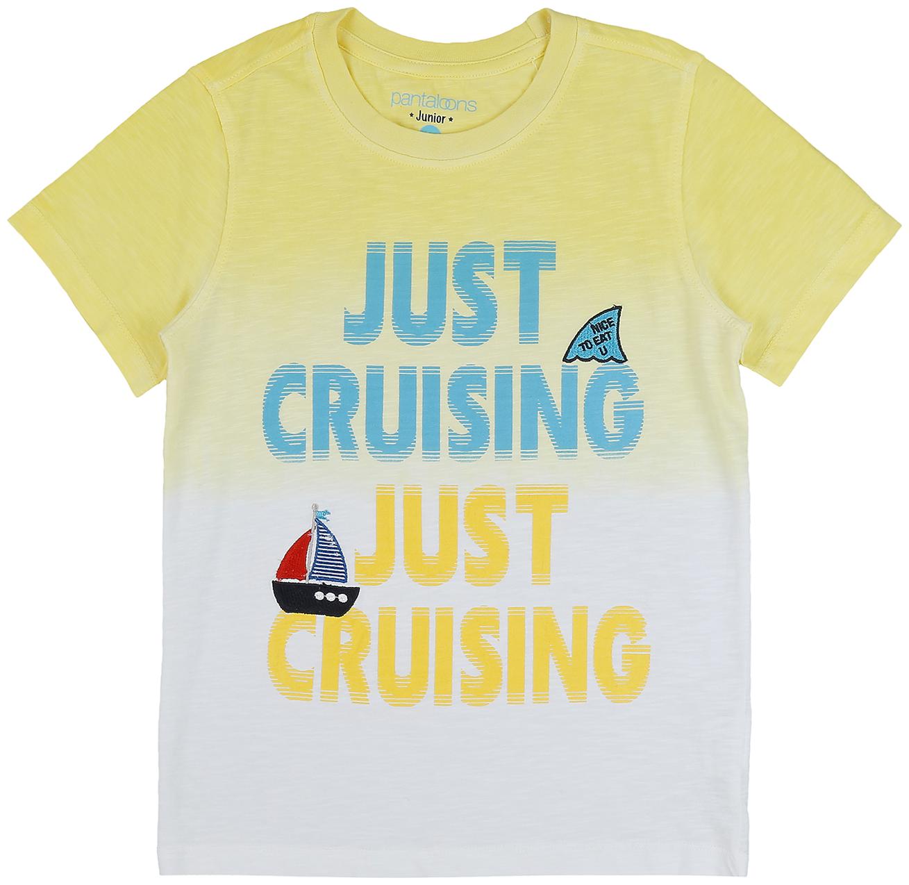 

Pantaloons Junior Boy Cotton Printed T-shirt - Yellow