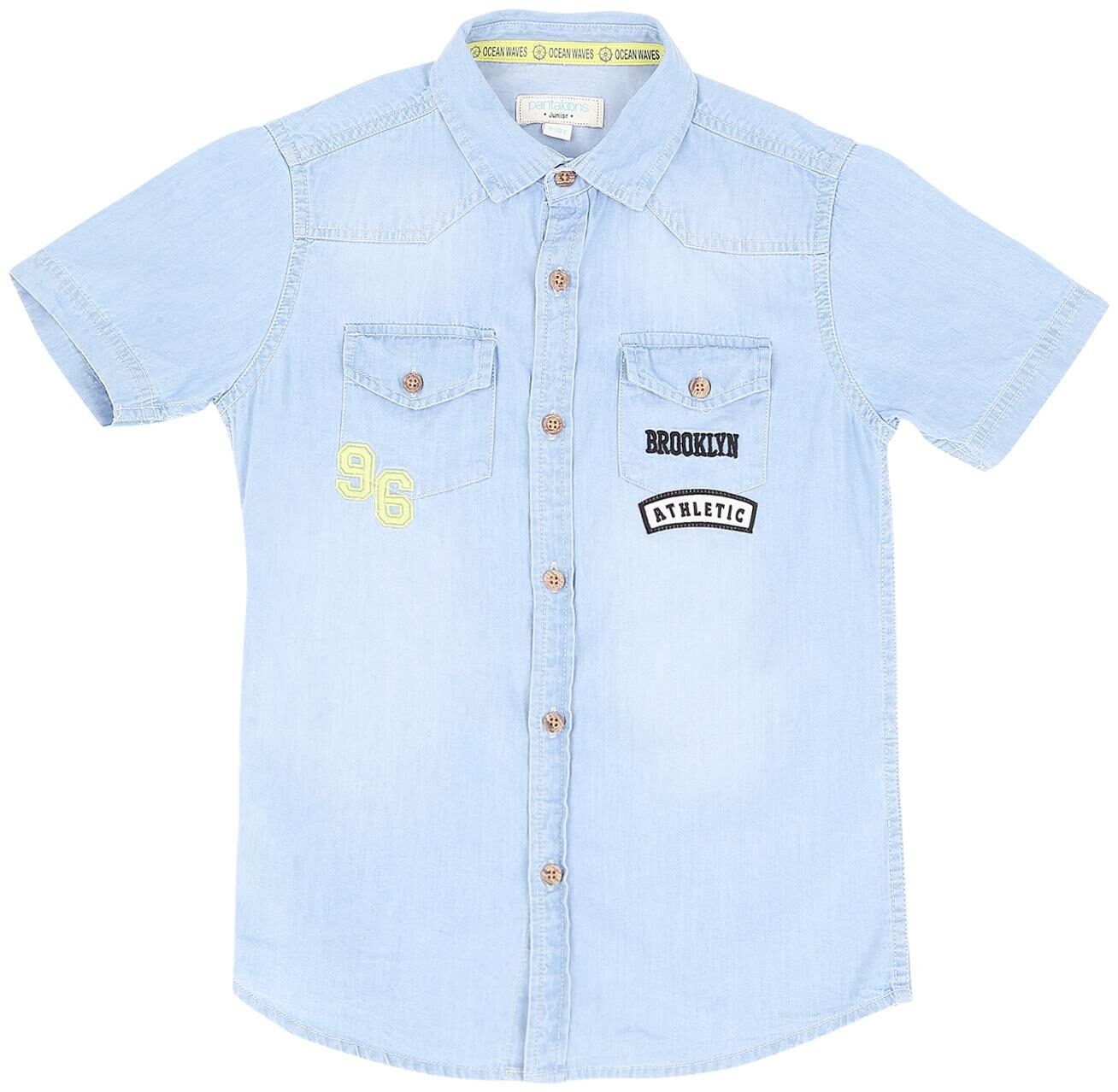 

Pantaloons Junior Boy Cotton Solid Shirt Blue