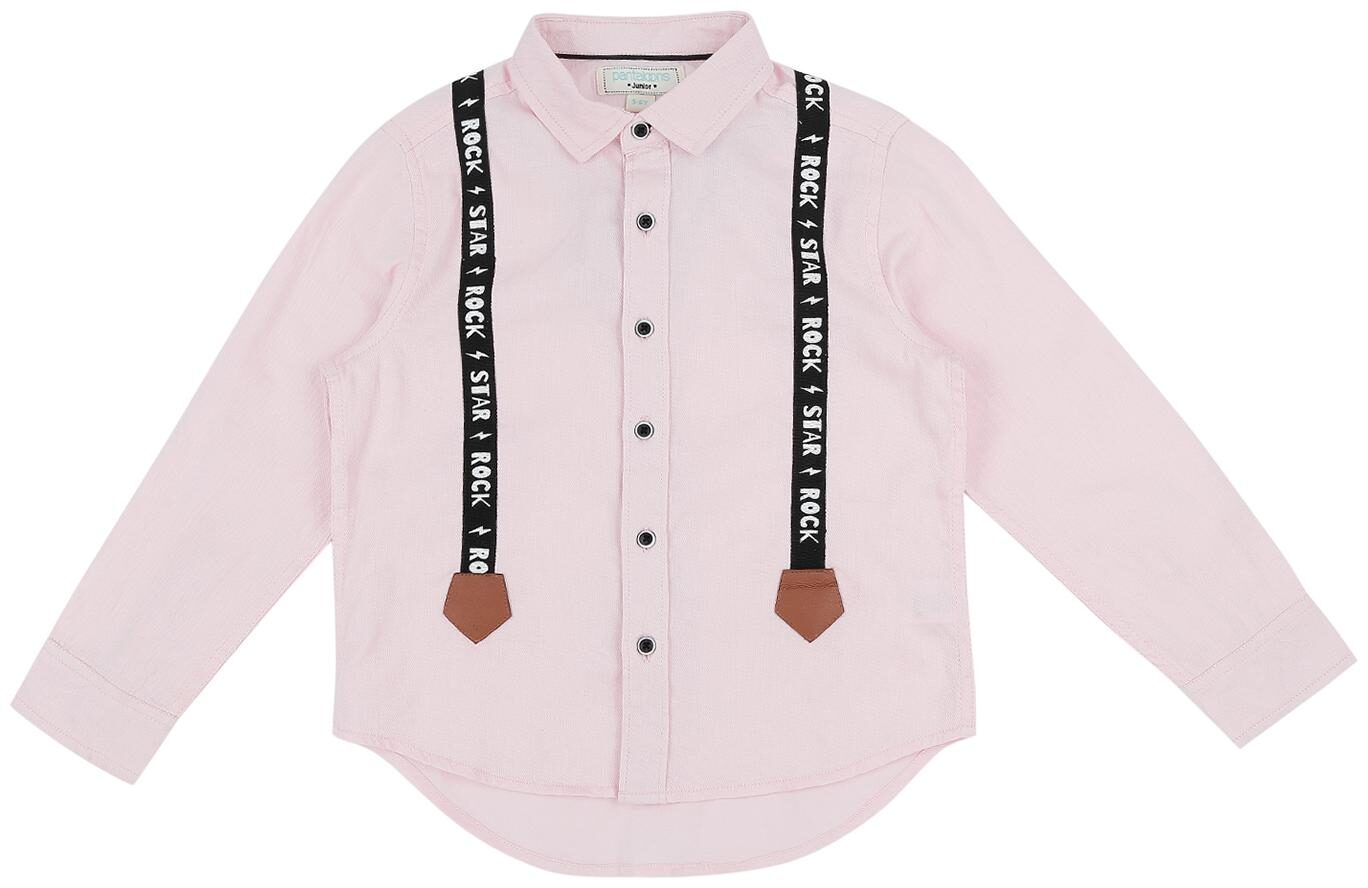 

Pantaloons Junior Boy Cotton Solid Shirt Pink