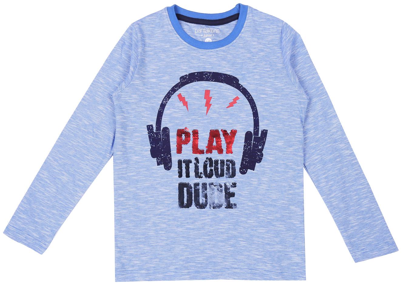 

Pantaloons Junior Boy Cotton Printed T-shirt - Blue