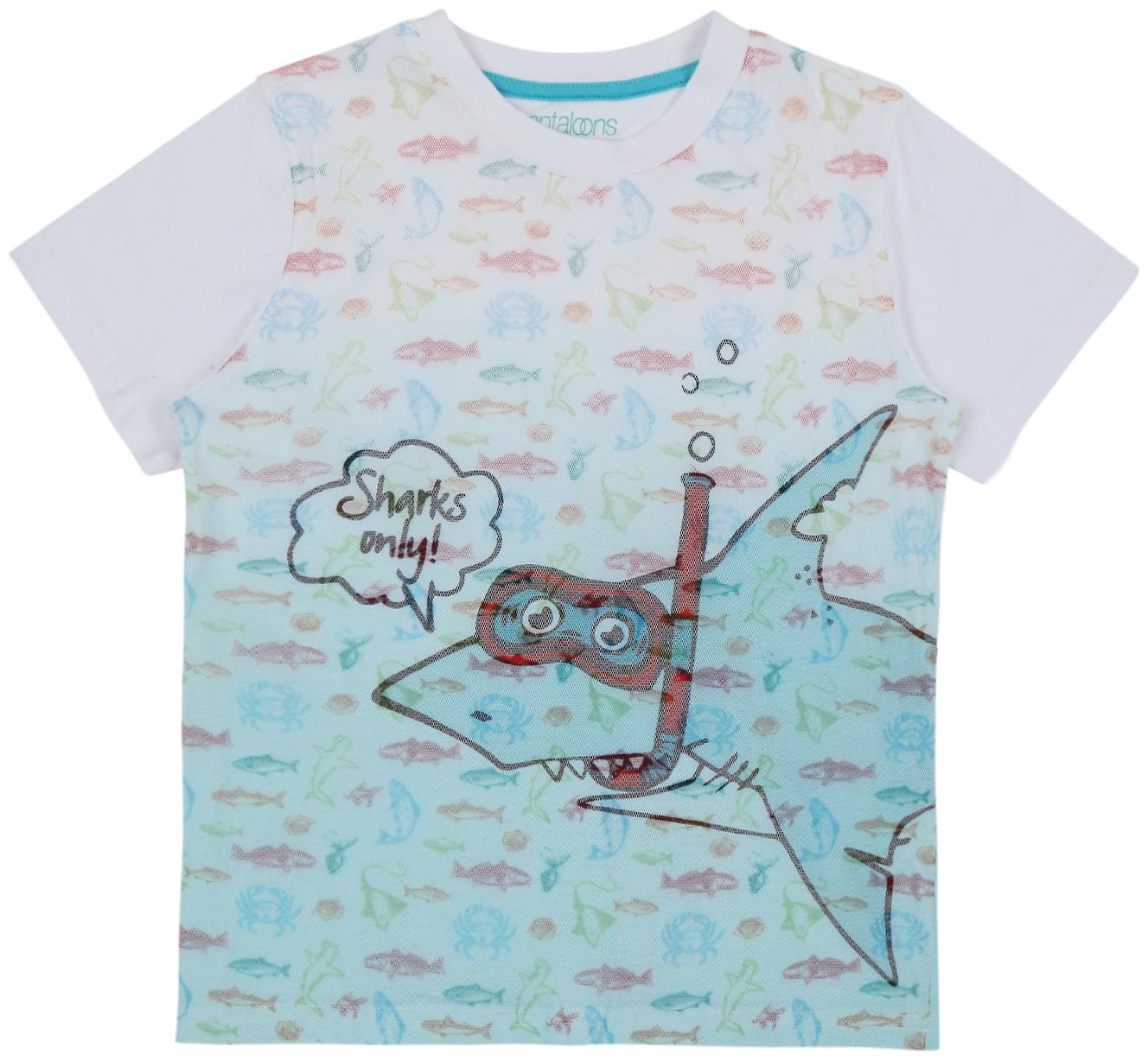 

Pantaloons Junior Boy Cotton Printed T-shirt - White