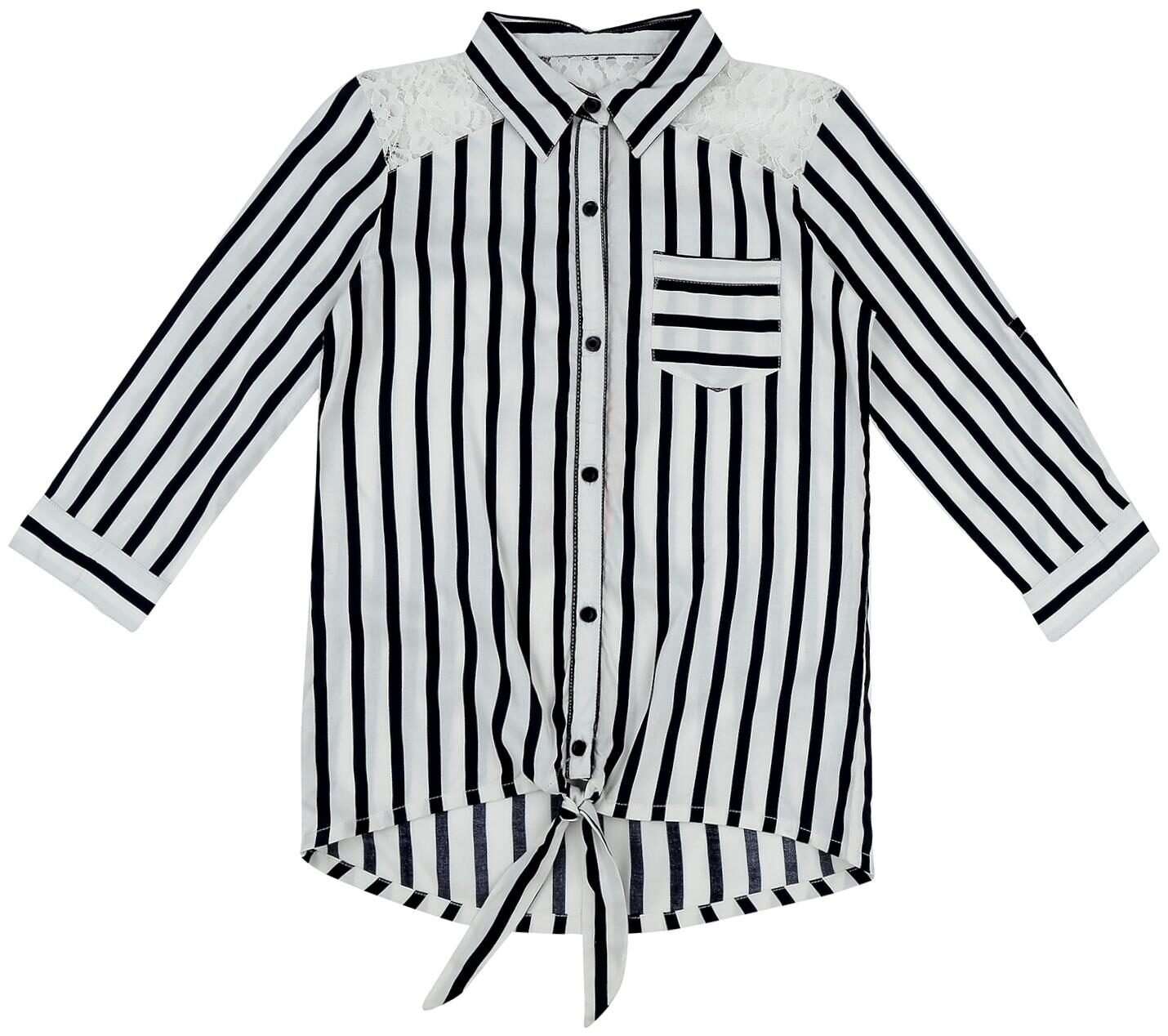 

Pantaloons Junior Girl Cotton Striped Top - White