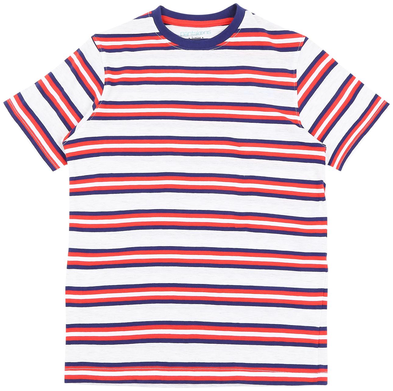 

Pantaloons Junior Boy Cotton Striped T-shirt - Multi