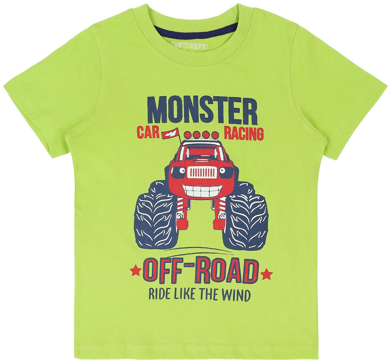 

Pantaloons Junior Boy Cotton Printed T-shirt - Green