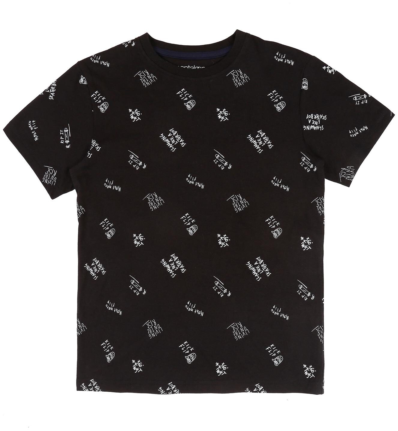 

Pantaloons Junior Boy Cotton Printed T-shirt - Black