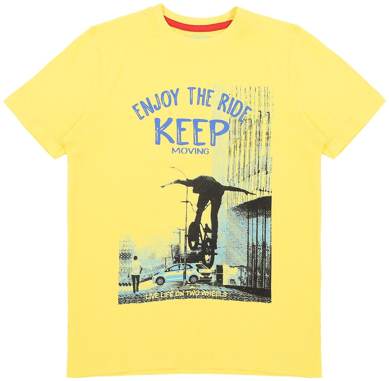 

Pantaloons Junior Boy Cotton Printed T-shirt - Yellow
