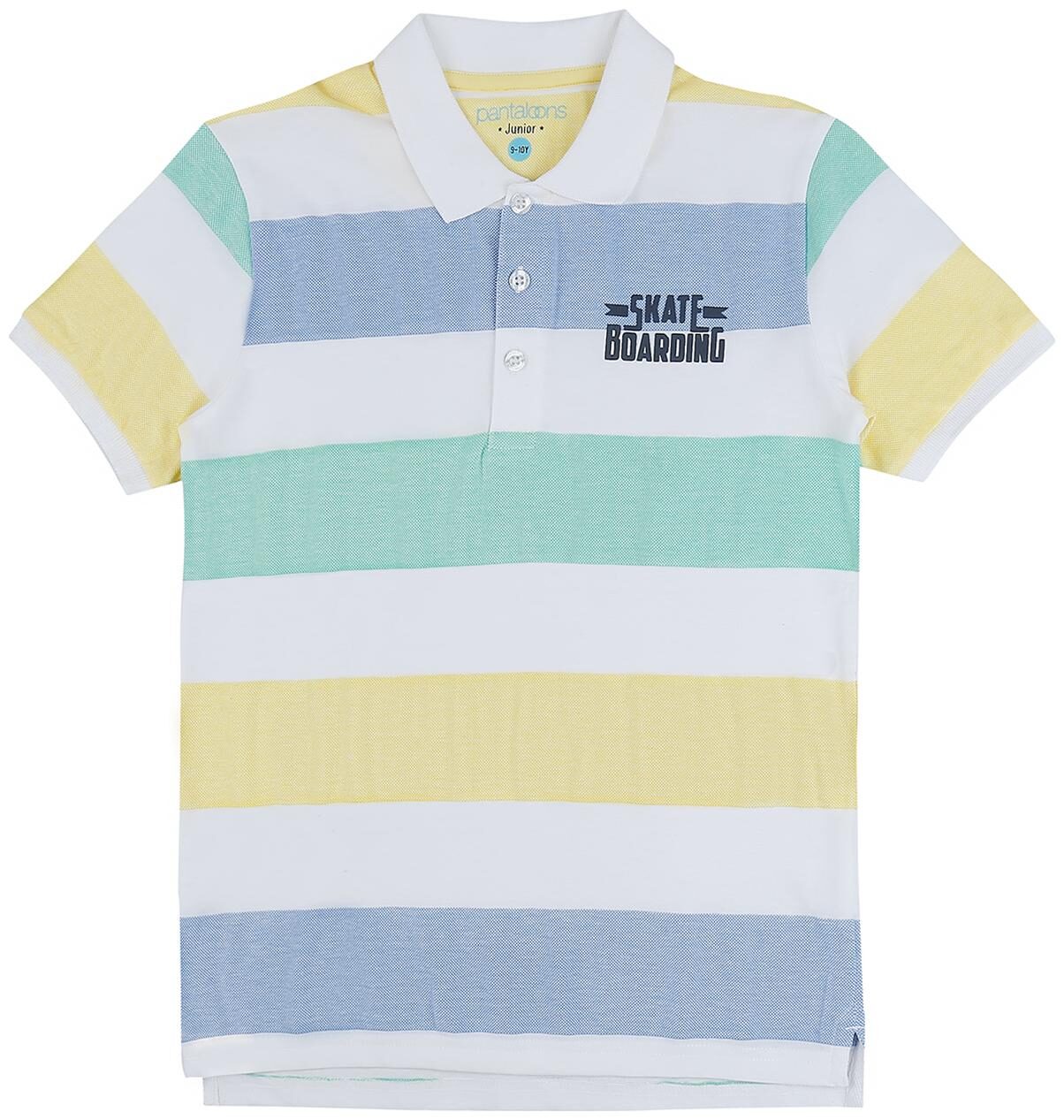 

Pantaloons Junior Boy Cotton Striped T-shirt - White