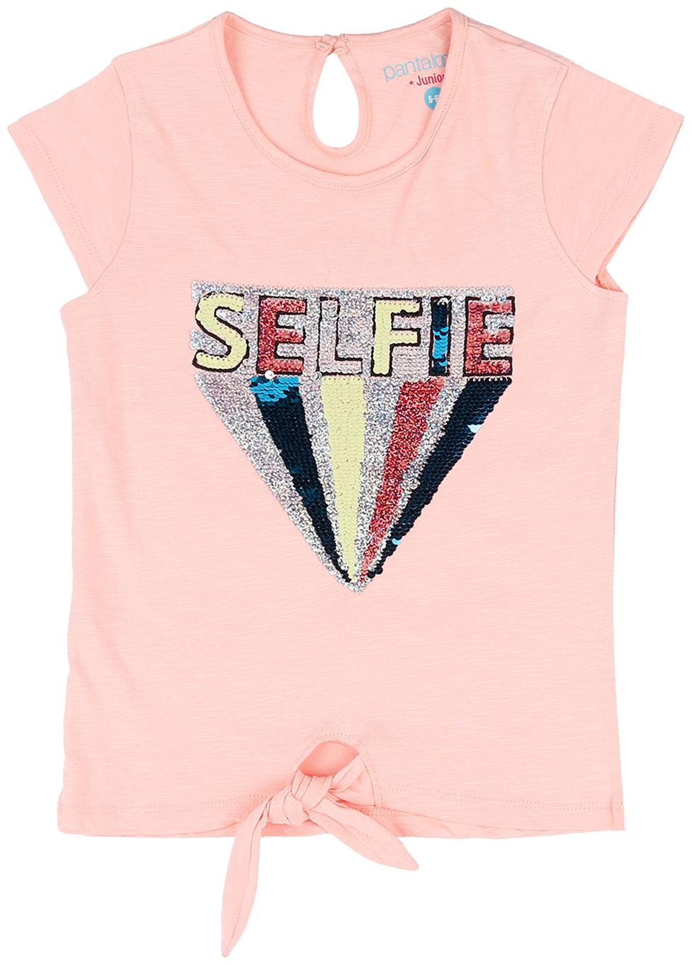 

Pantaloons Junior Girl Cotton Printed T shirt - Pink