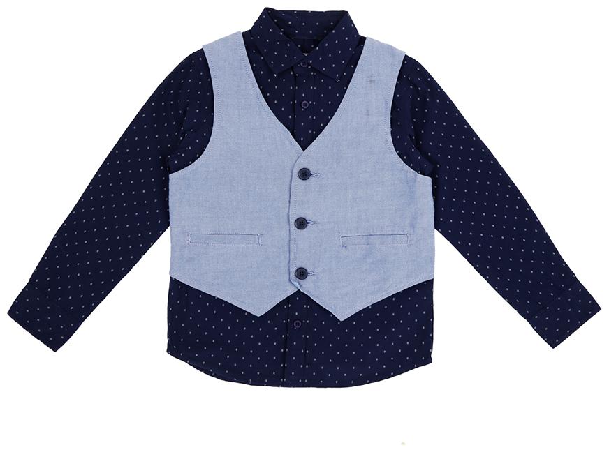 

Pantaloons Junior Boy Cotton Printed Shirt Blue