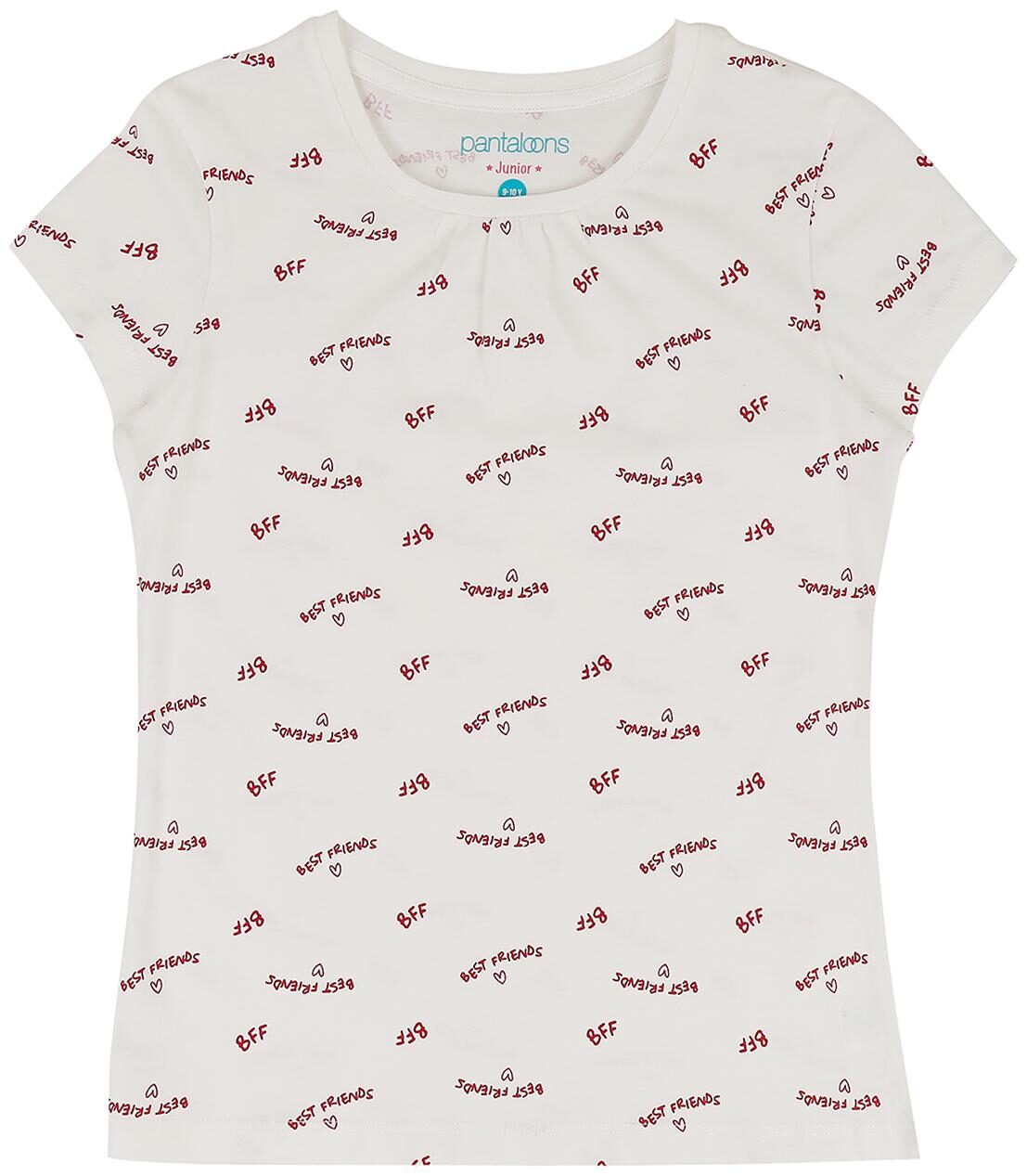 

Pantaloons Junior Girl Cotton Printed T shirt - White