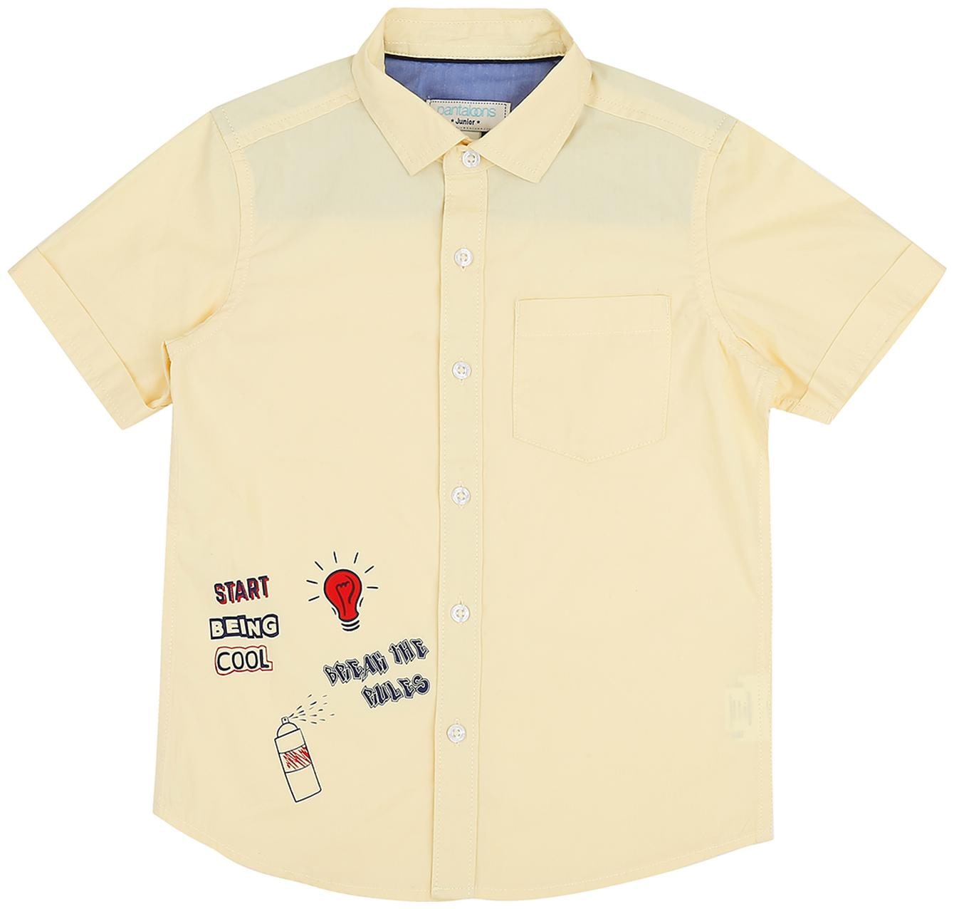 

Pantaloons Junior Boy Cotton Printed Shirt Yellow