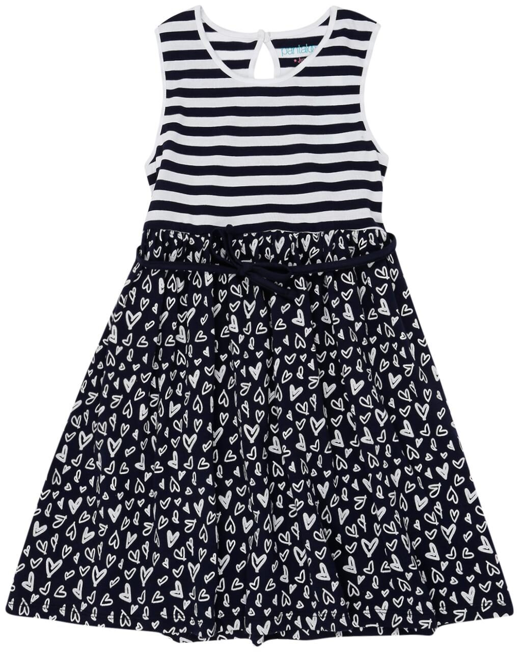 

Pantaloons Junior Blue Cotton Sleeveless Knee Length Princess Frock ( Pack of 1 )