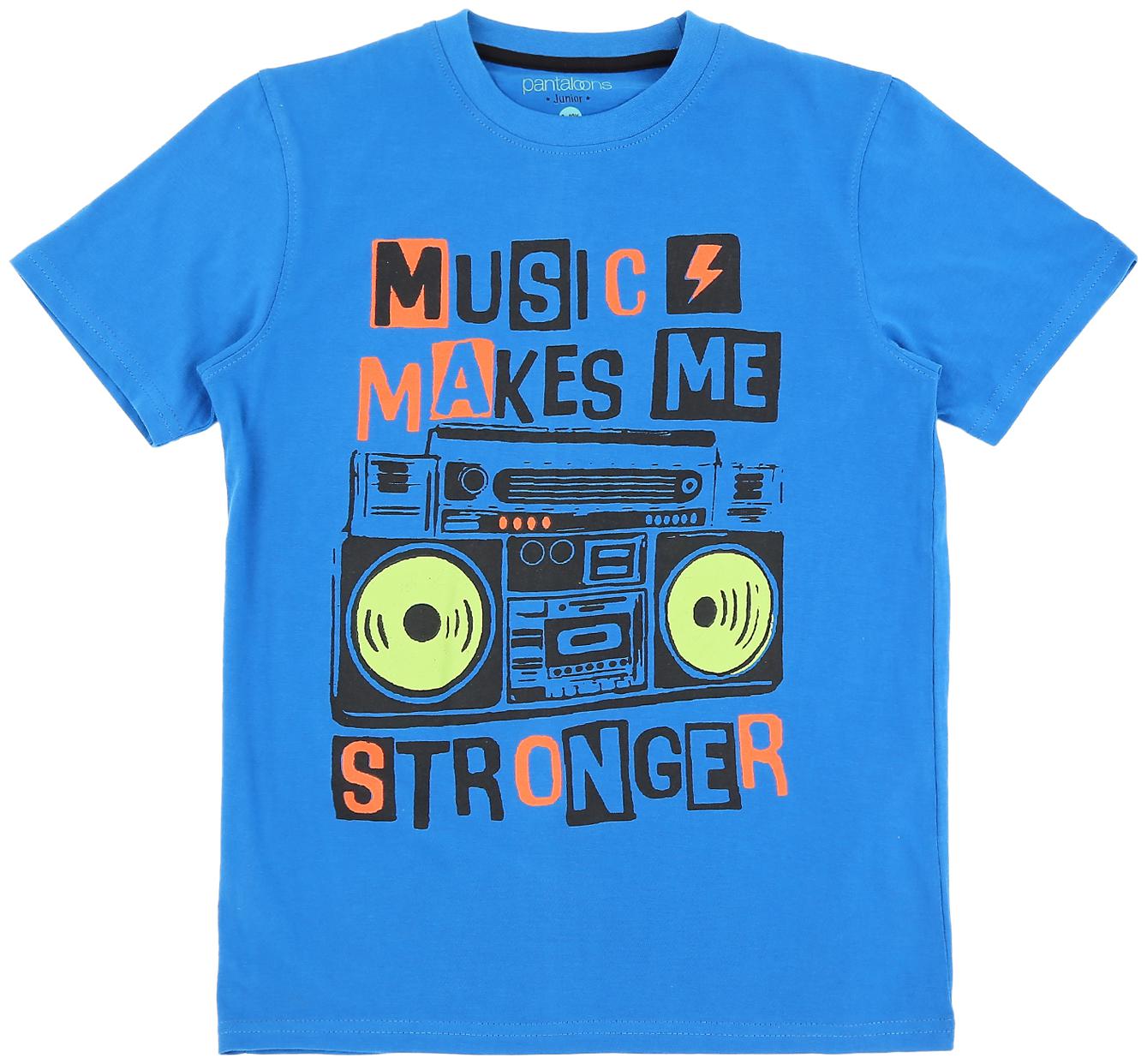 

Pantaloons Junior Boy Cotton Printed T-shirt - Blue