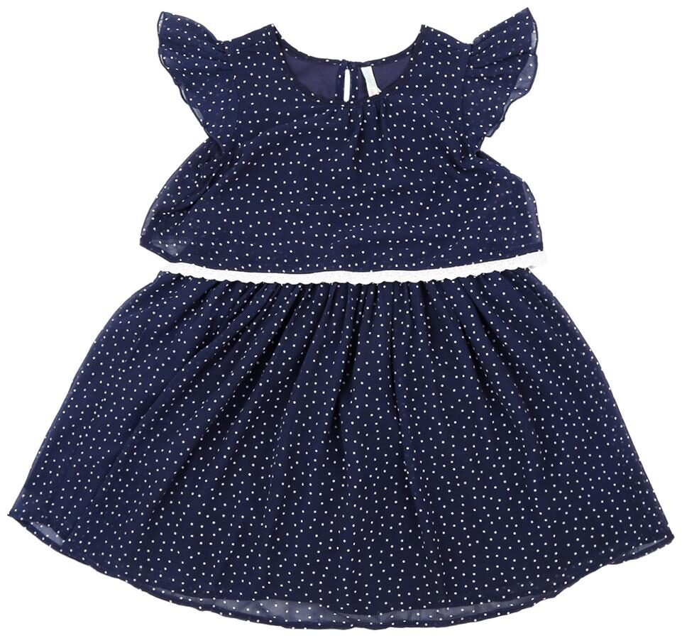 

Pantaloons Junior Blue Poly Georgette Short Sleeves Knee Length Princess Frock ( Pack of 1 )
