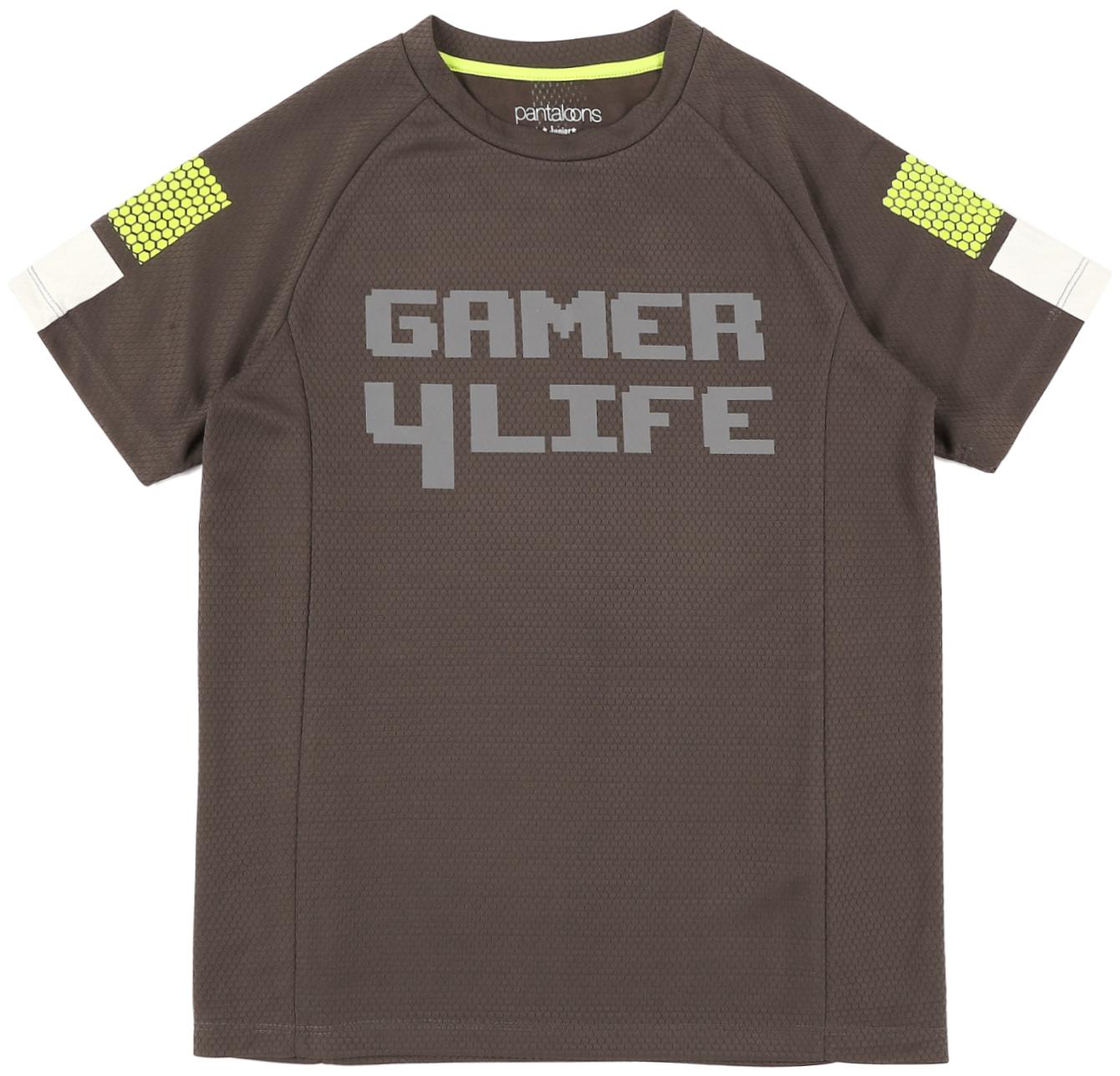

Pantaloons Junior Boy Polyester Printed T-shirt - Brown