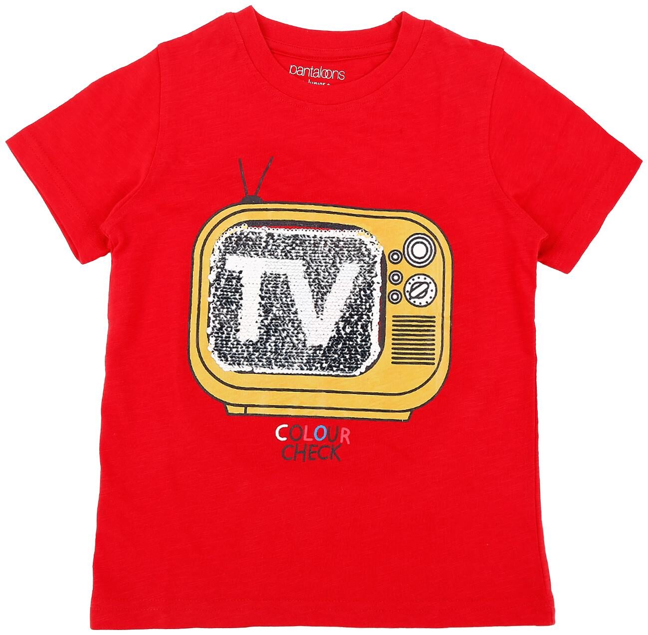 

Pantaloons Junior Boy Cotton Printed T-shirt - Red