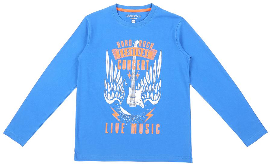 

Pantaloons Junior Boy Cotton Printed T-shirt - Blue