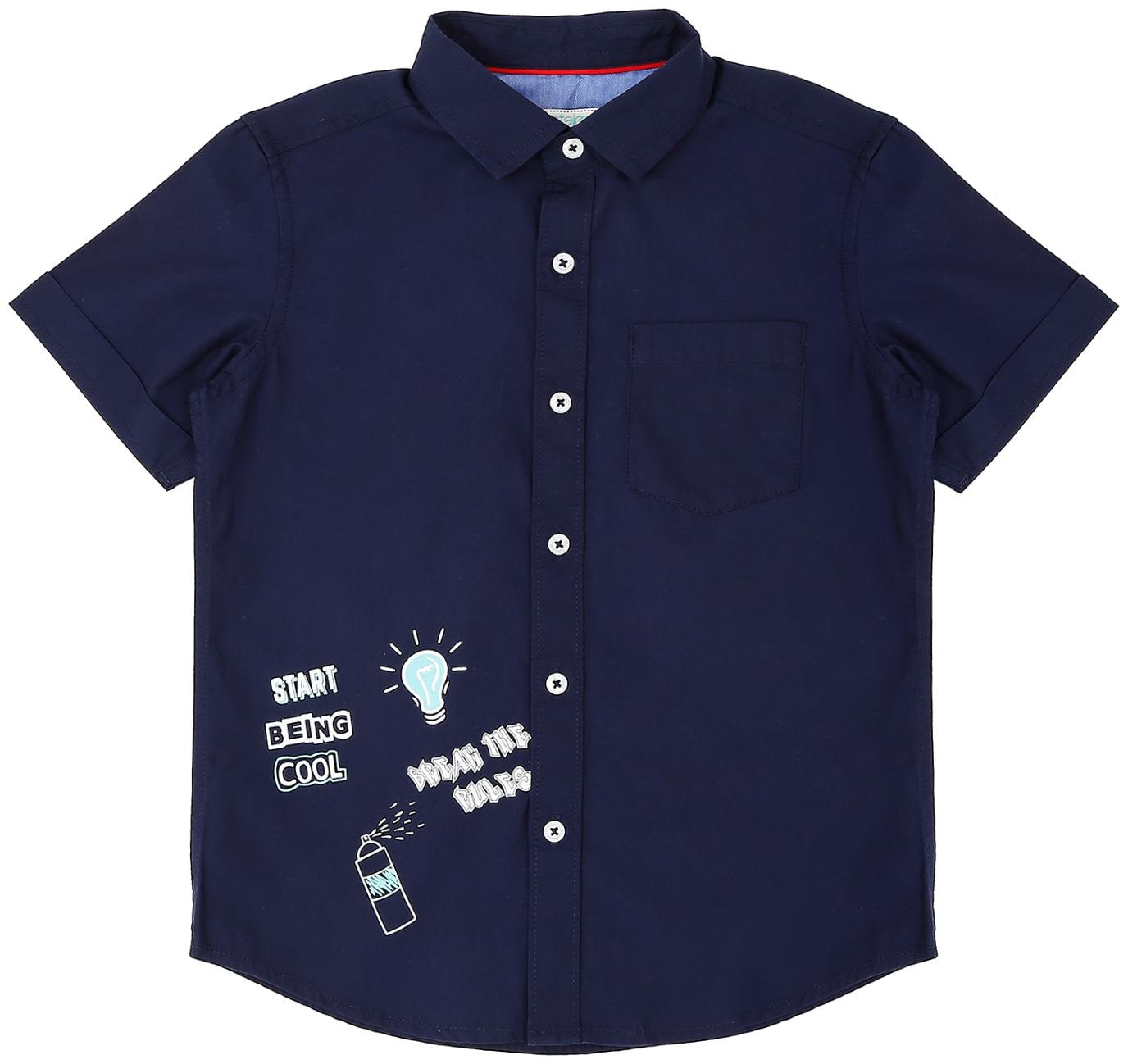 

Pantaloons Junior Boy Cotton Printed Shirt Blue