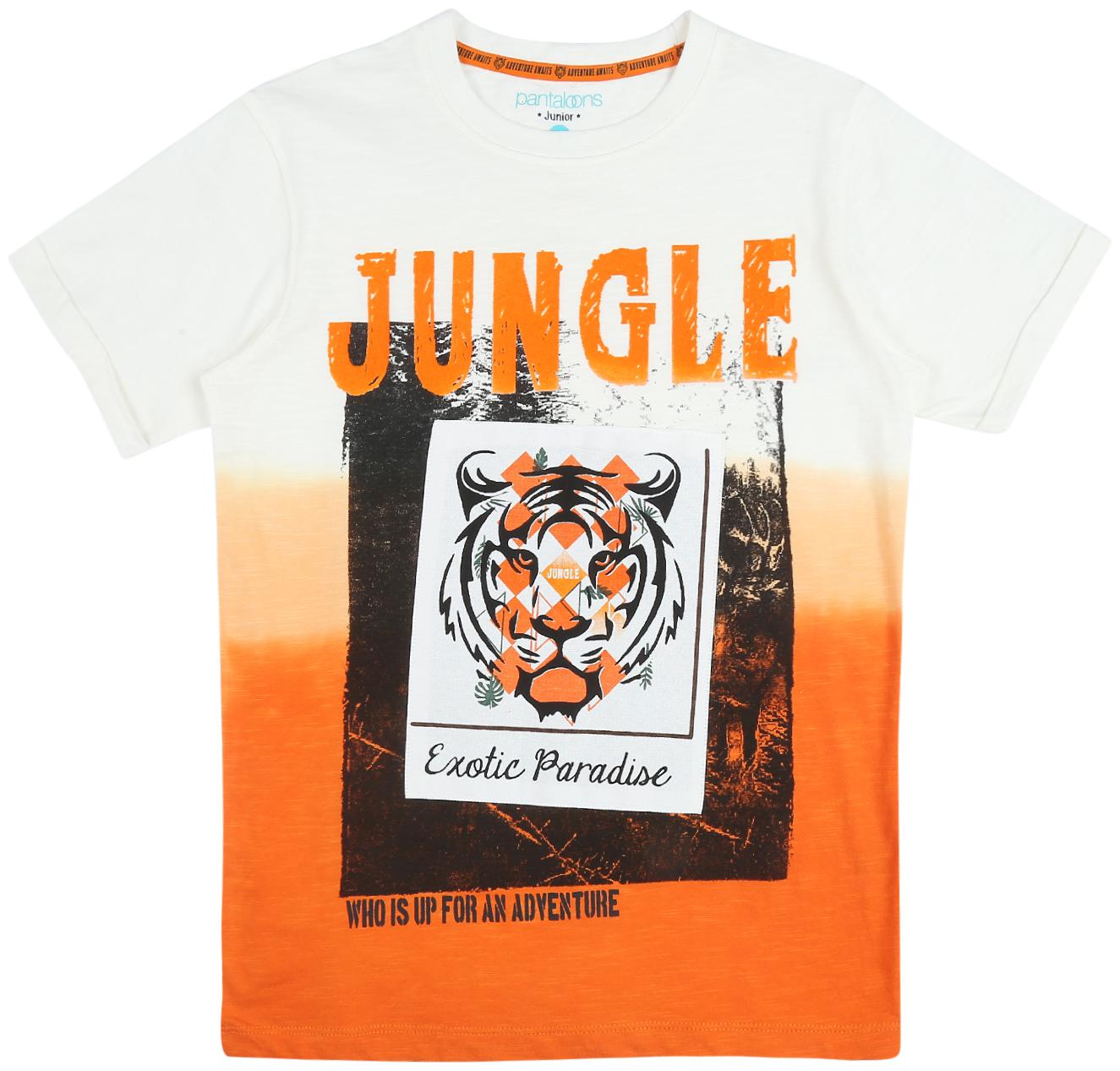 

Pantaloons Junior Boy Cotton Printed T-shirt - White