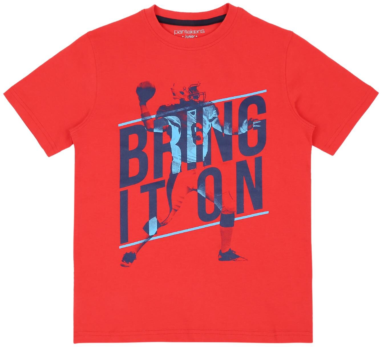 

Pantaloons Junior Boy Cotton Printed T-shirt - Red